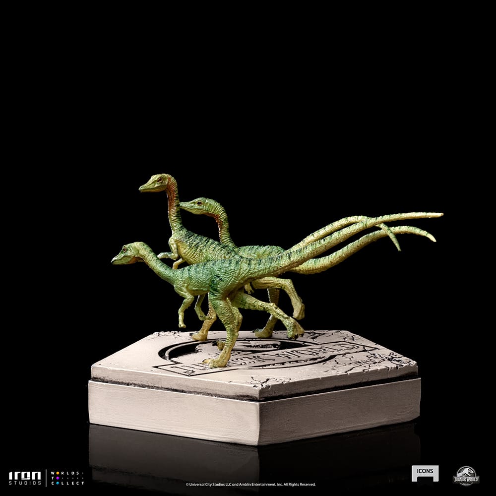 Iron Studios Collectible Jurassic World Icons Statue - Compsognathus Dinosaur Figurine