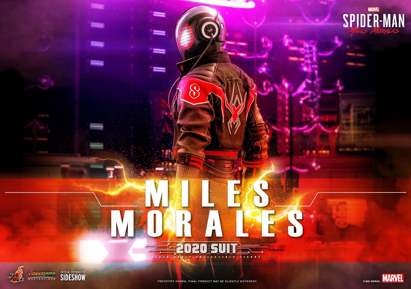 Hot Toys Collectible 1/6th Scale Action Figure of Miles Morales in 2020 Suit from Spider-Man Into the Spider-Verse