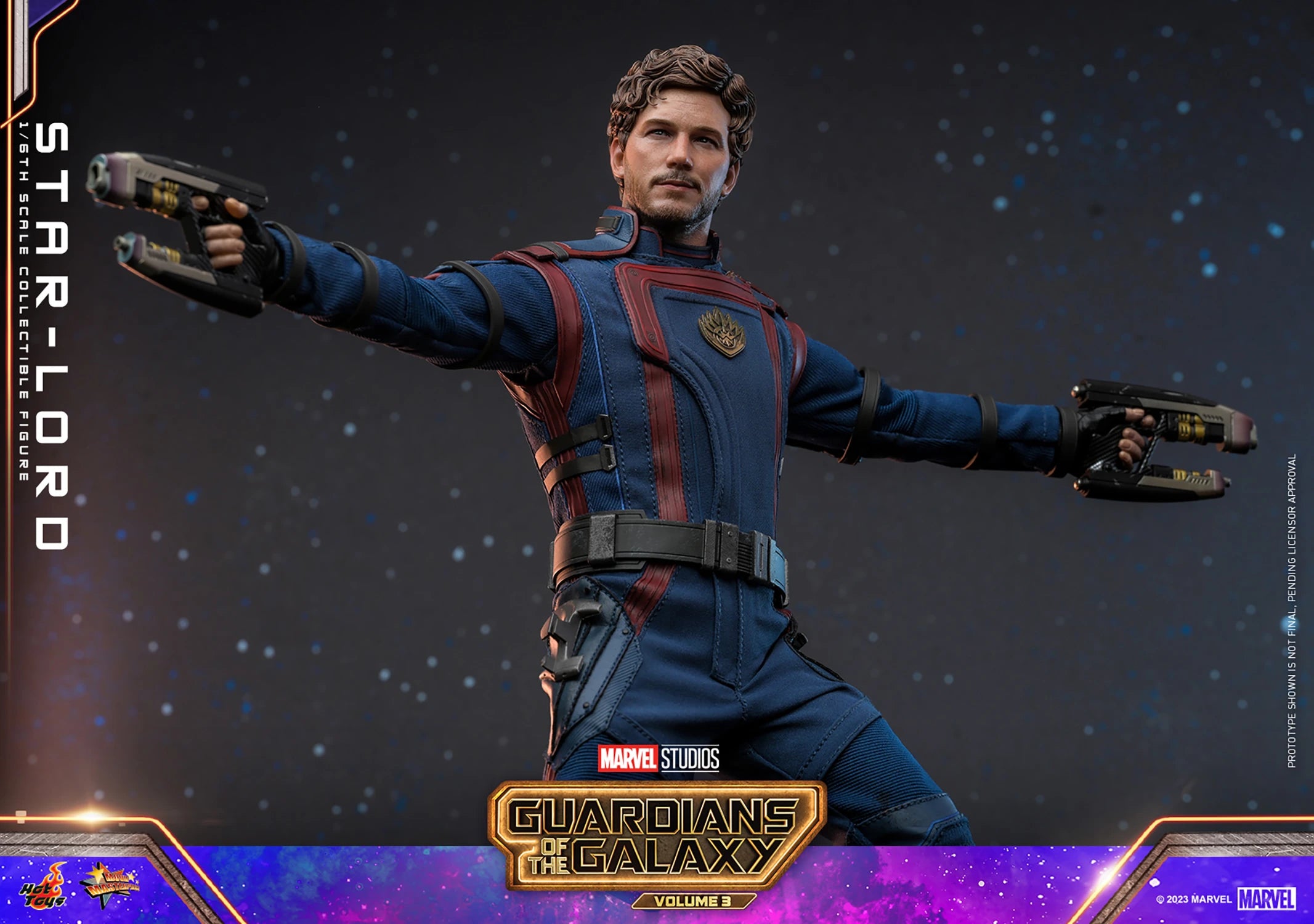 Hot Toys 1/6th Scale Collectible Figure of Star - Lord from Guardians of the Galaxy Vol. 3