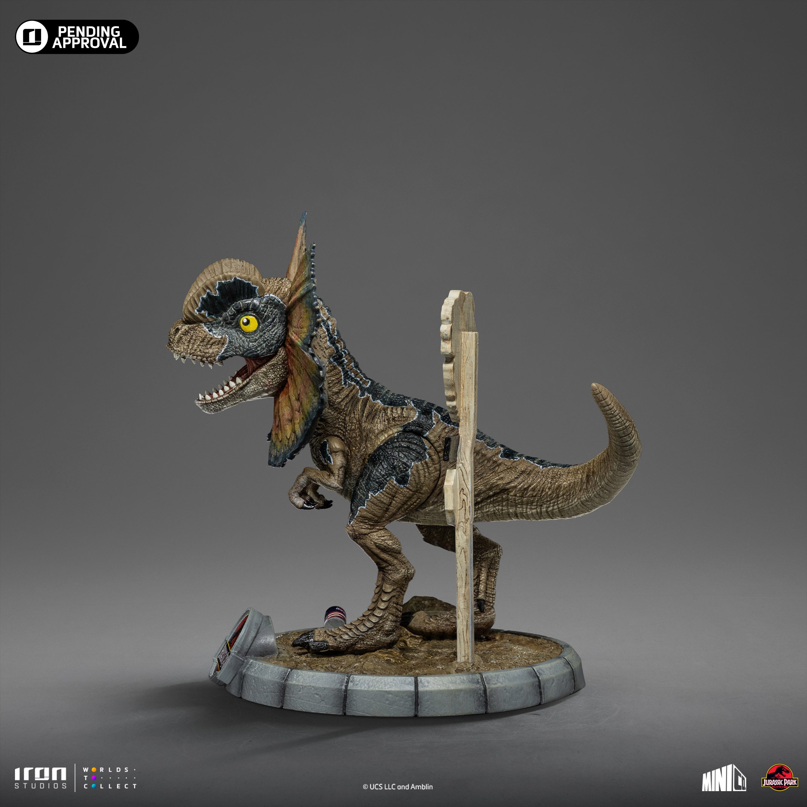 Iron Studios Limited Edition Jurassic Park Miniature Collectible (MiniCo) Dilophosaurus Figure: Pre-Order for Pending Release Estimated in Q4
