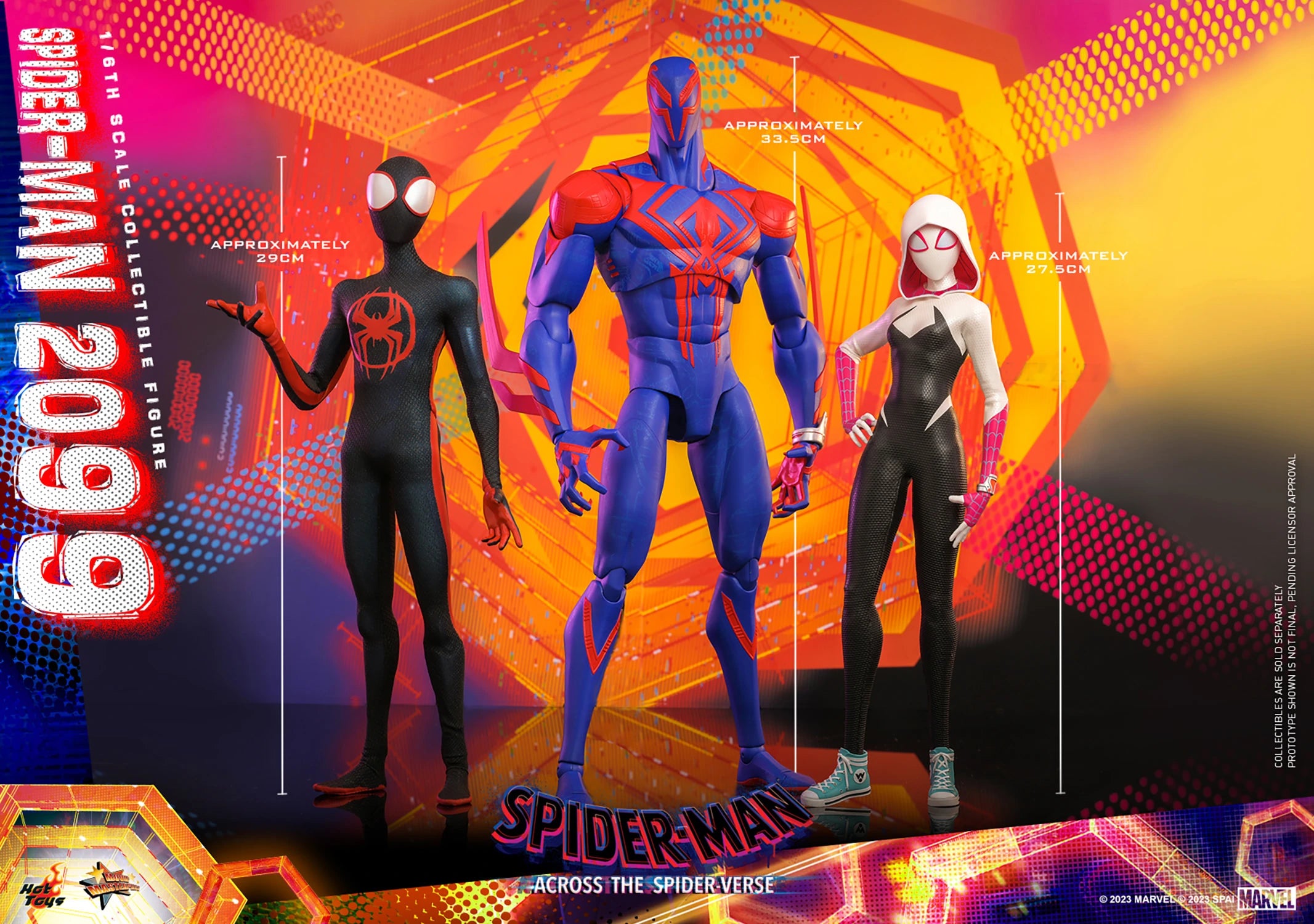 Hot Toys 1/6th Scale Futuristic Spider-Man 2099 Figure from Across The Spider-Verse
