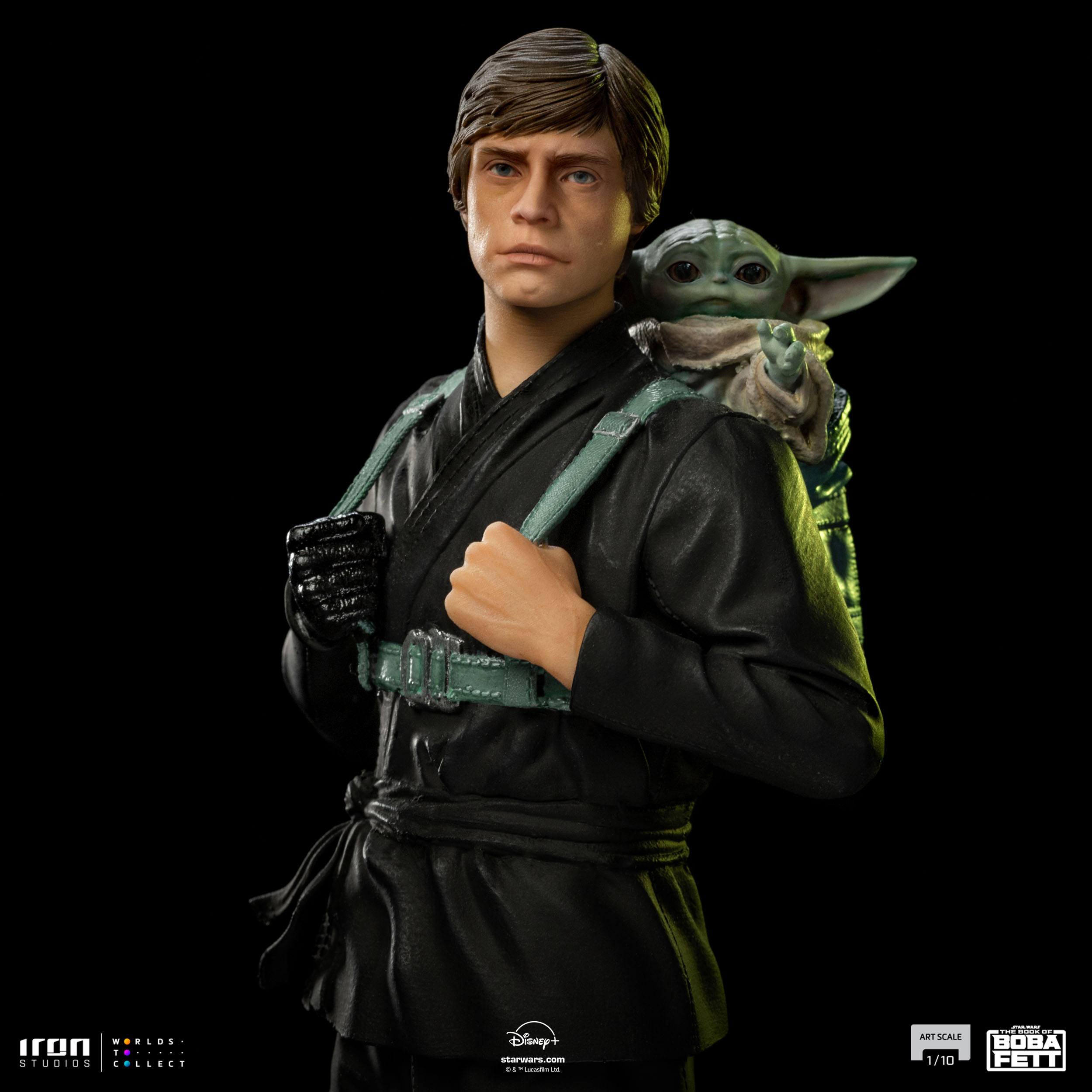 Iron Studios Limited Edition 1/10 Art Scale Statue of Luke Skywalker and Grogu Training from Star Wars The Book of Boba Fett