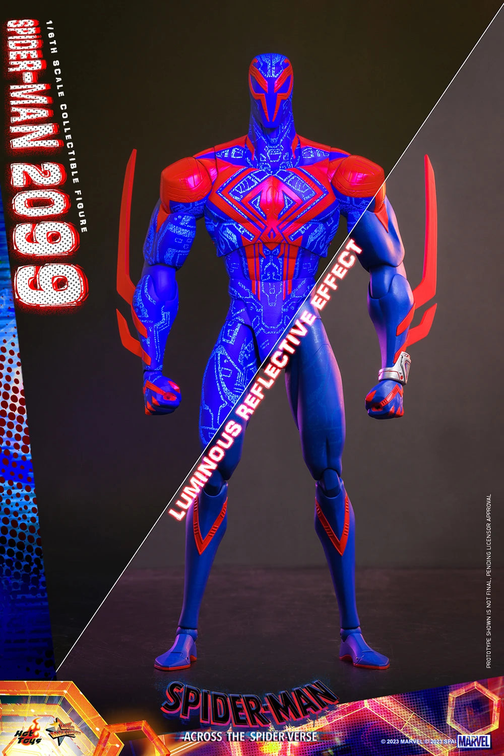 Hot Toys 1/6th Scale Futuristic Spider-Man 2099 Figure from Across The Spider-Verse