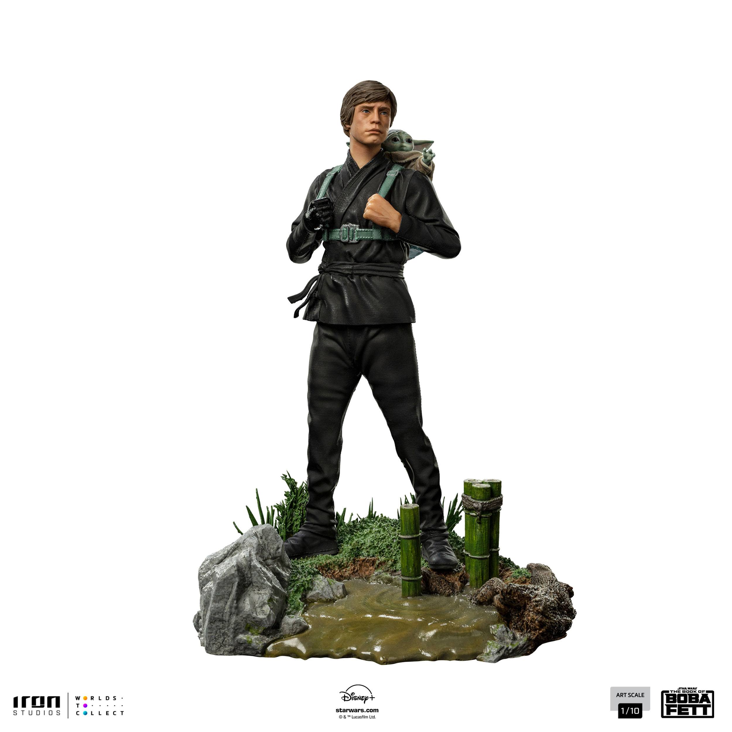 Iron Studios Limited Edition 1/10 Art Scale Statue of Luke Skywalker and Grogu Training from Star Wars The Book of Boba Fett