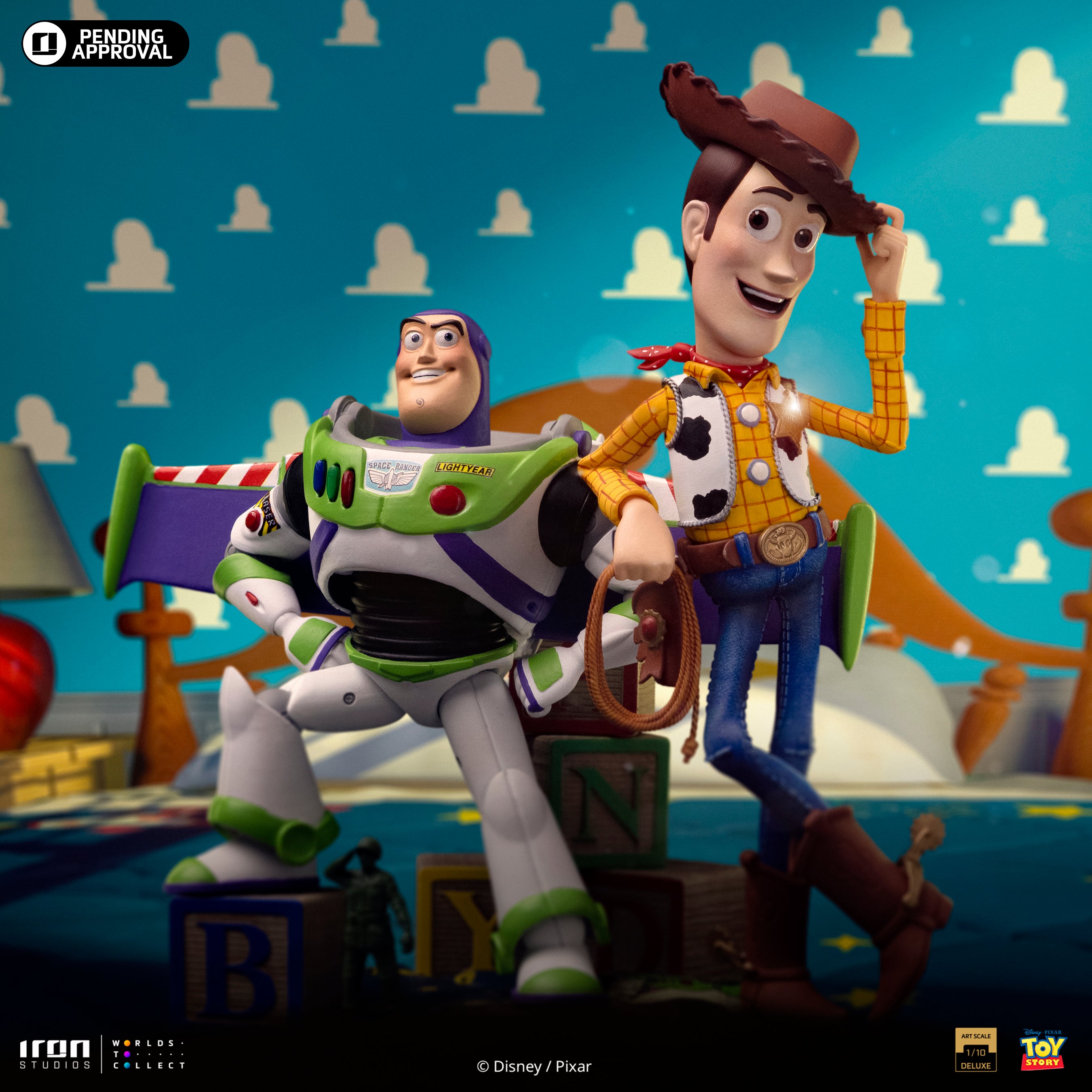 Iron Studios 1/10 Deluxe Limited Edition Toy Story Buzz & Woody Art Scale Statue