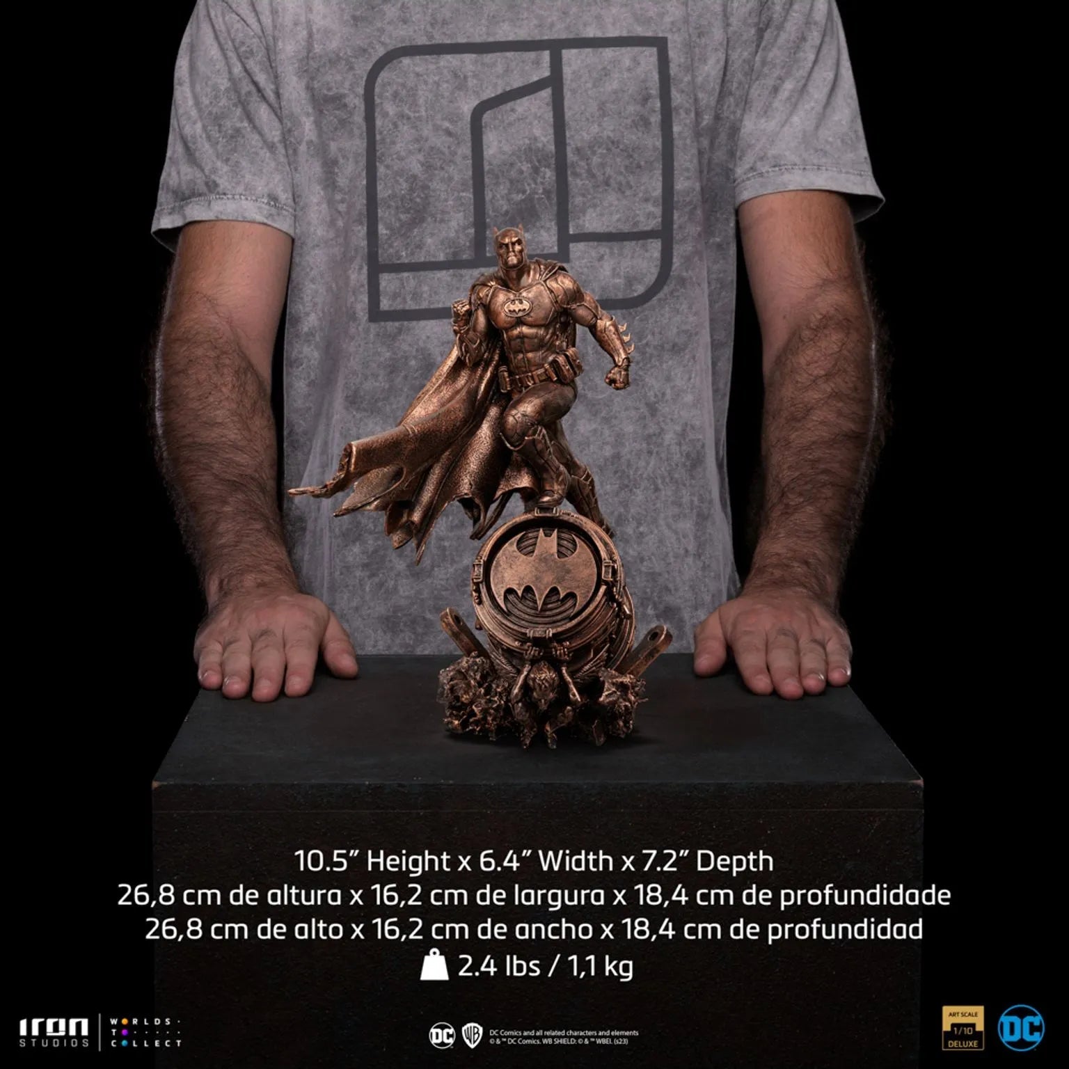 Iron Studios Exclusive 1/10 Limited Edition DC Batman Deluxe Statue (Bronze Version)
