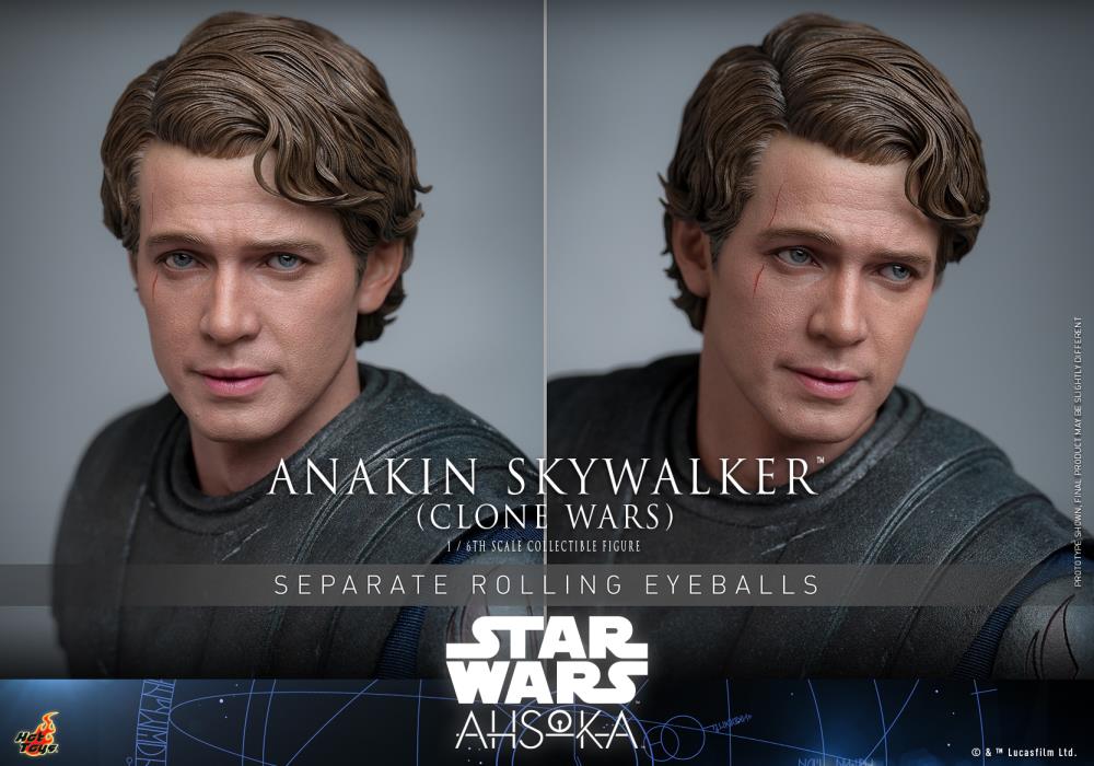 Hot Toys 1/6 Scale Clone Wars Era Anakin Skywalker Collectible Figure