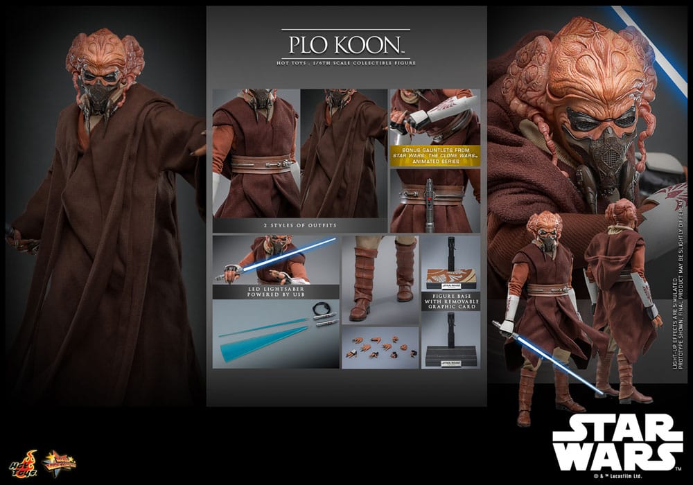 Hot Toys Highly Detailed 1/6th Scale Collectible Figure of Plo Koon from Star Wars: Revenge of the Sith