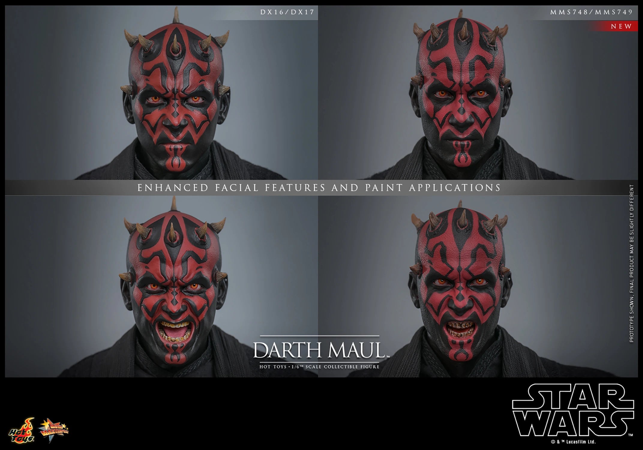 Hot Toys 1/6th Scale Collectible Action Figure of Darth Maul from Star Wars: The Phantom Menace