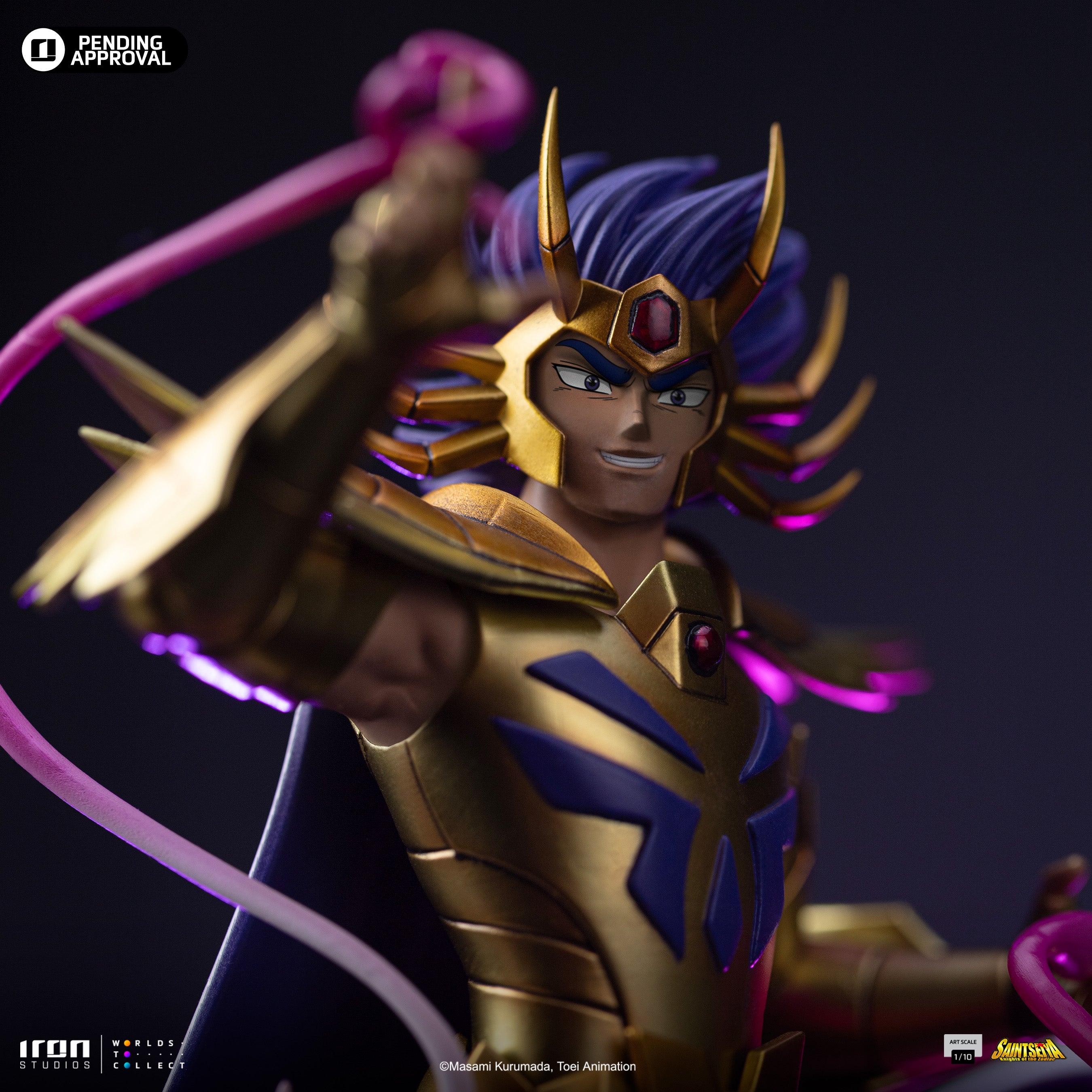Limited Edition 1/10 Art Scale Iron Studios Saint Seiya Cancer Deathmask Statue for Collectors