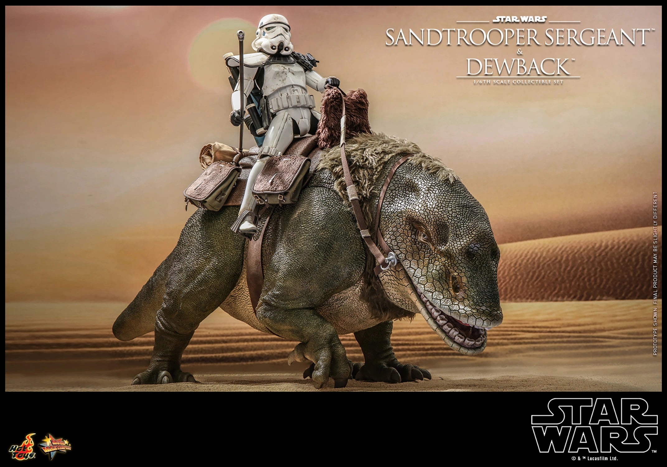 Hot Toys 1/6th Scale Star Wars A New Hope Sandtrooper Sergeant & Dewback Collectible Set