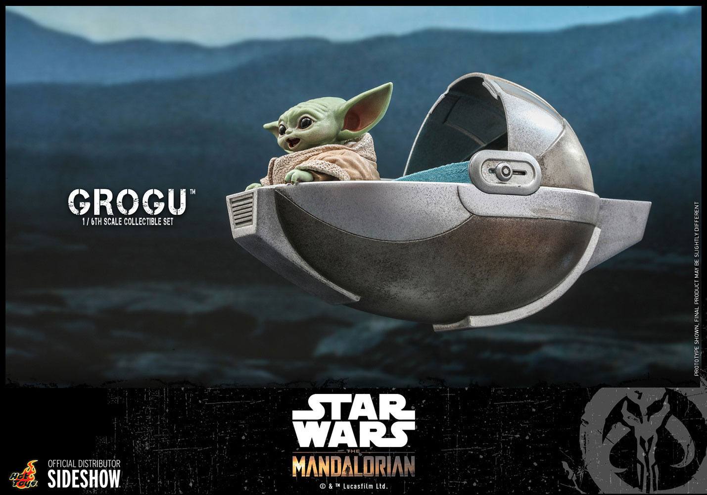 Hot Toys 1/6 Scale Collectible Figure Set of Grogu from Star Wars The Mandalorian