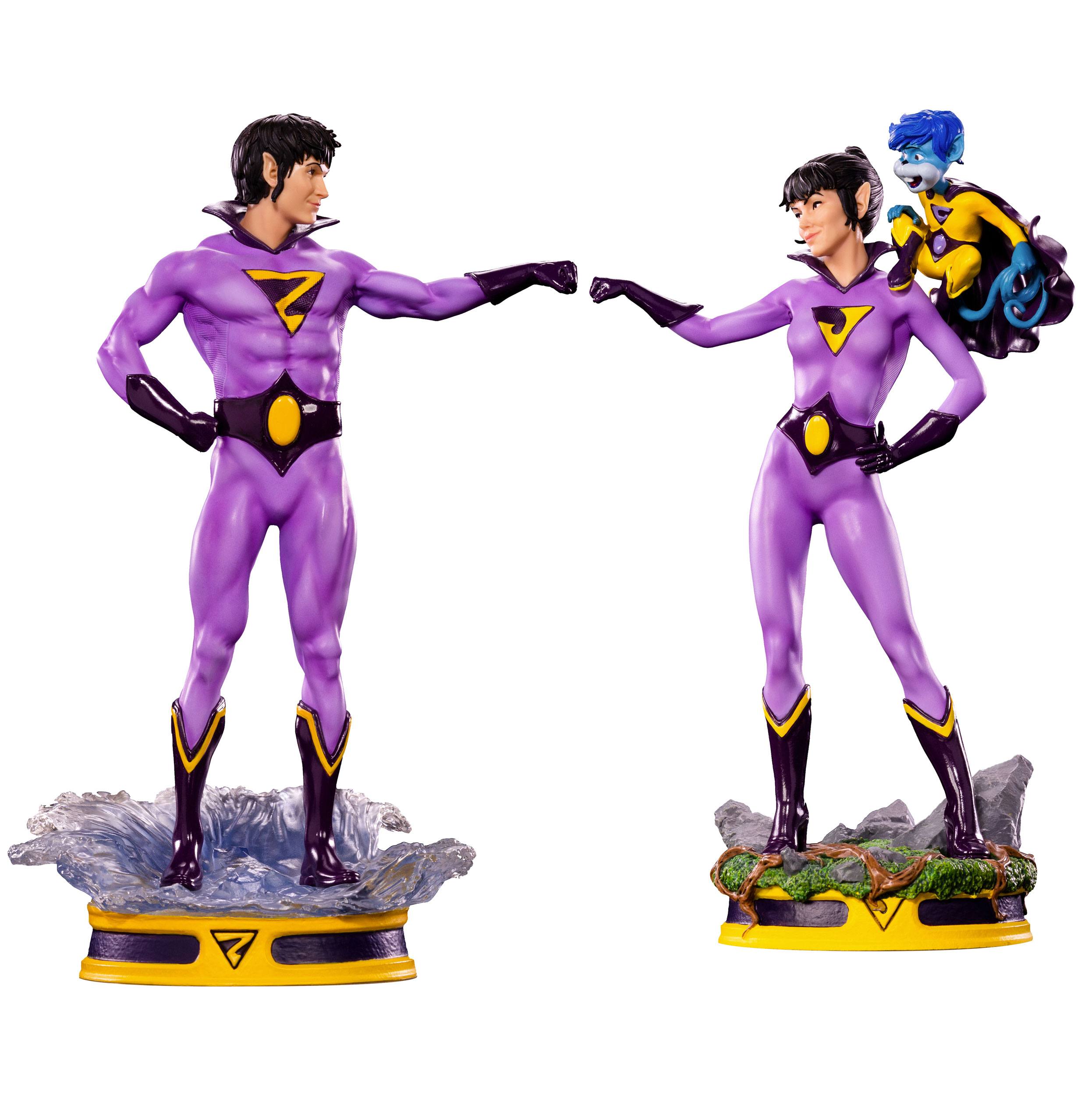 Iron Studios 1/10 Scale Collectible DC Comics Art Scale Statues of the Wonder Twins - Zan, Jayna & Gleek Limited Edition 2 - Pack (2021 CCXP Exclusive)