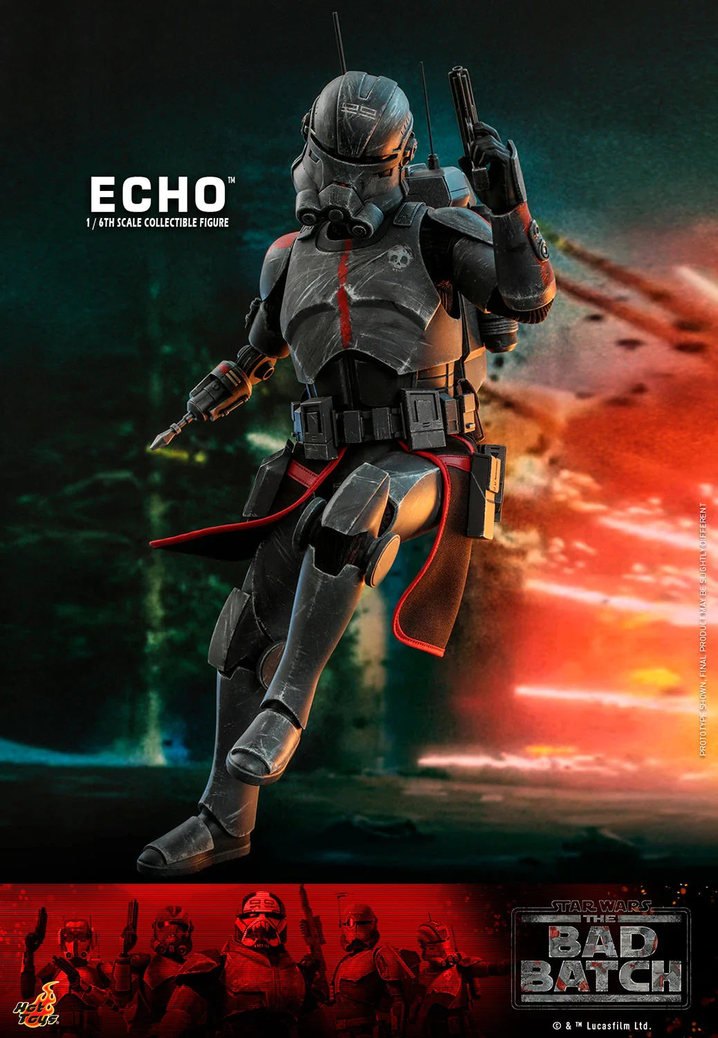 Hot Toys 1/6th Scale Collectible Star Wars The Bad Batch Echo Action Figure