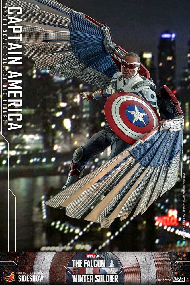 Hot Toys 1/6 Scale Captain America Sam Wilson Figure from The Falcon and the Winter Soldier
