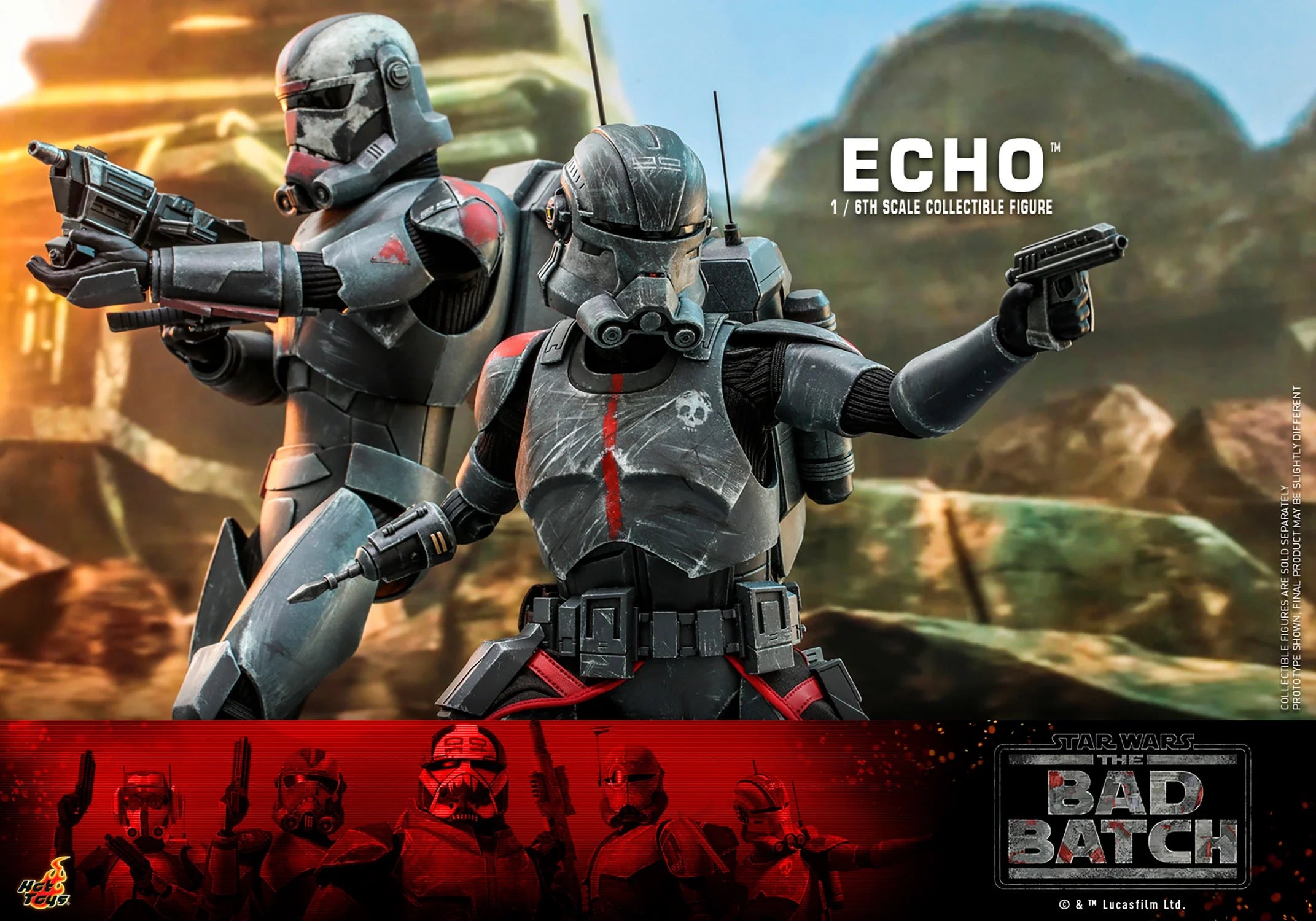 Hot Toys 1/6th Scale Collectible Star Wars The Bad Batch Echo Action Figure