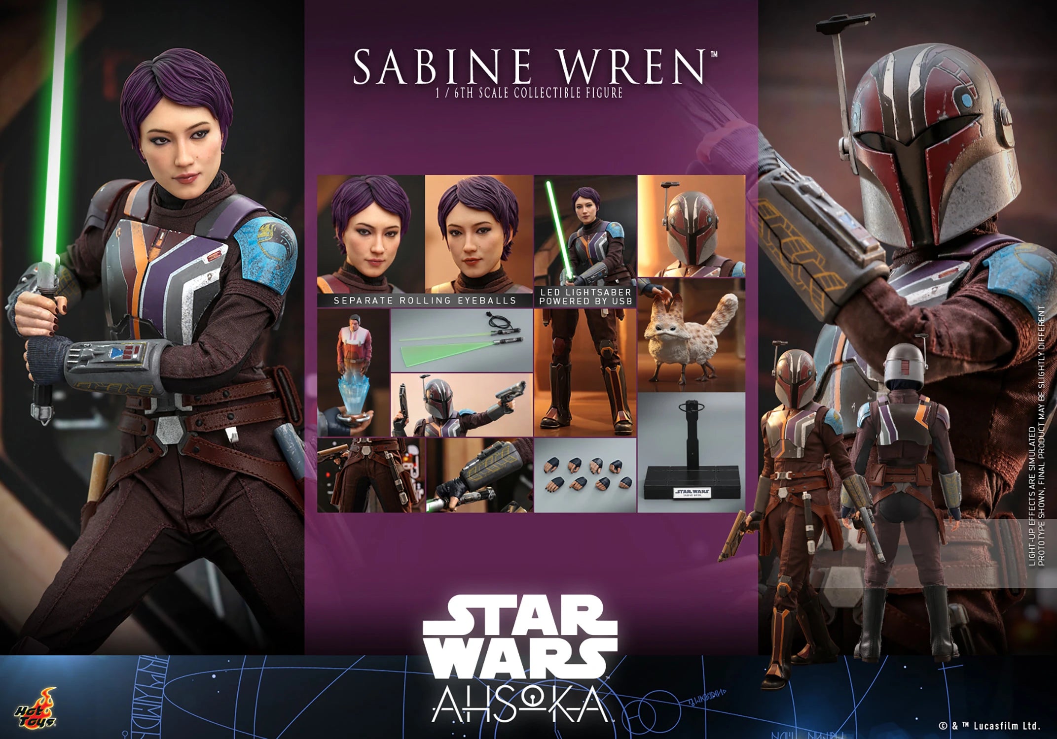 Hot Toys 1/6th Scale Collectible Figure of Sabine Wren from Star Wars Ahsoka Series