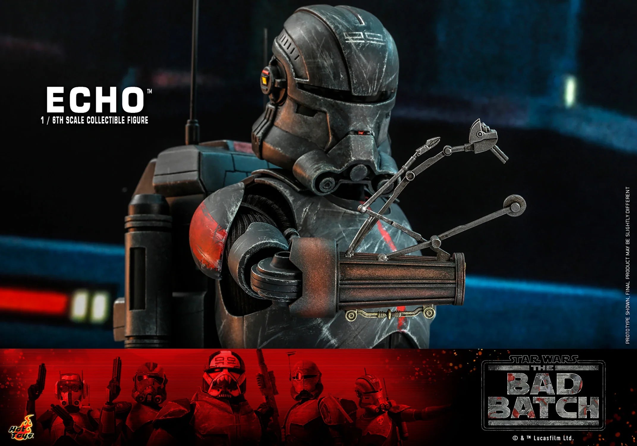 Hot Toys 1/6th Scale Collectible Star Wars The Bad Batch Echo Action Figure