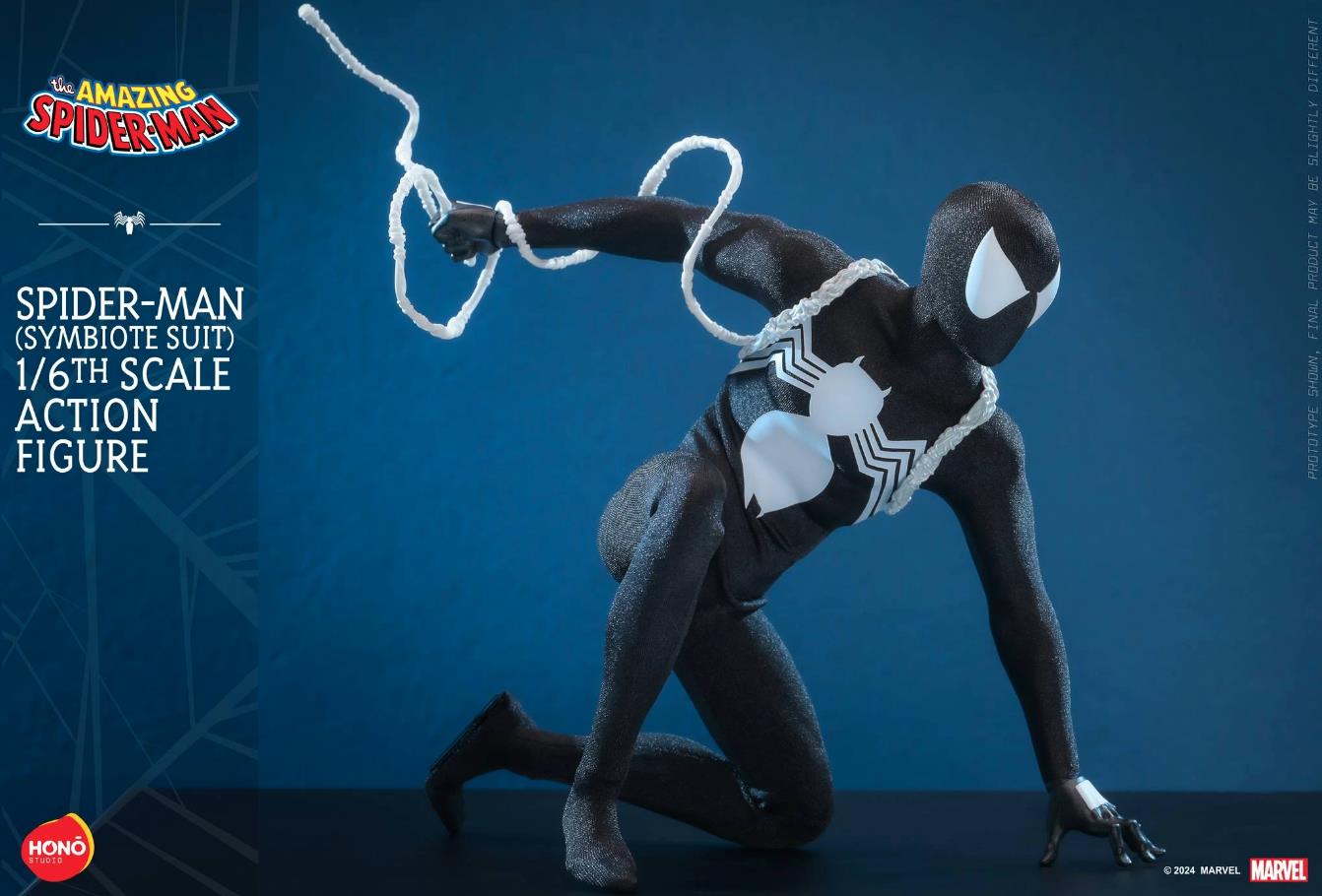Hot Toys Hono Studio 1/6th Scale Collectible Marvel Spider Man Action Figure with Symbiote Suit