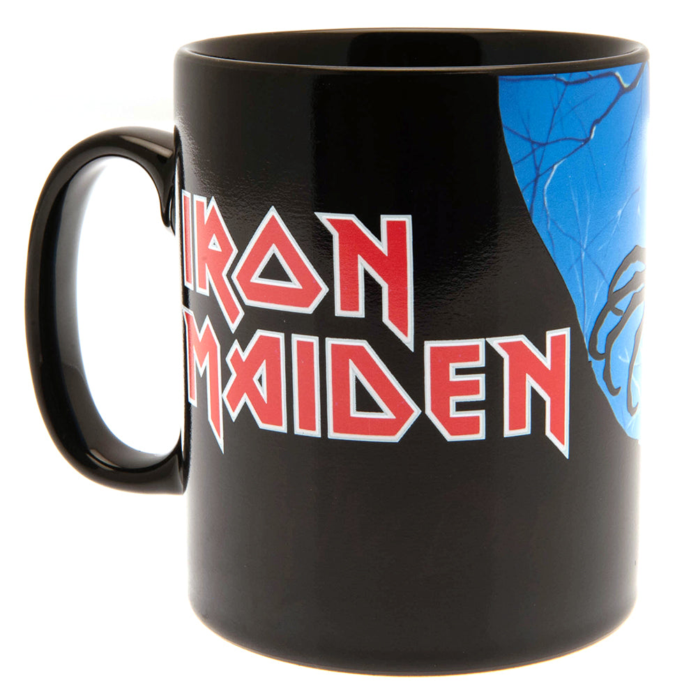 Extra - Large Heat - Sensitive Iron Maiden Mug with Fear of the Dark Album Images