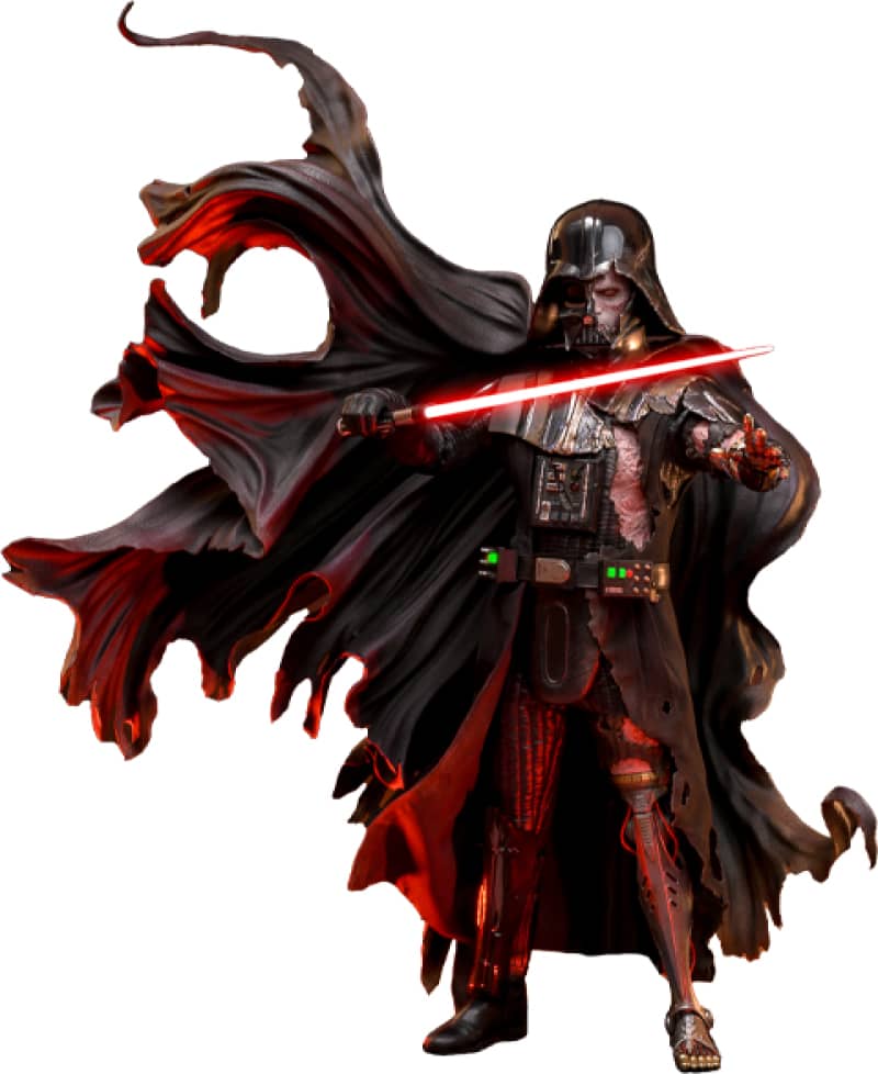 Hot Toys Star Wars Deluxe 1/6th Scale Collectible Action Figure of Battle - Damaged Darth Vader
