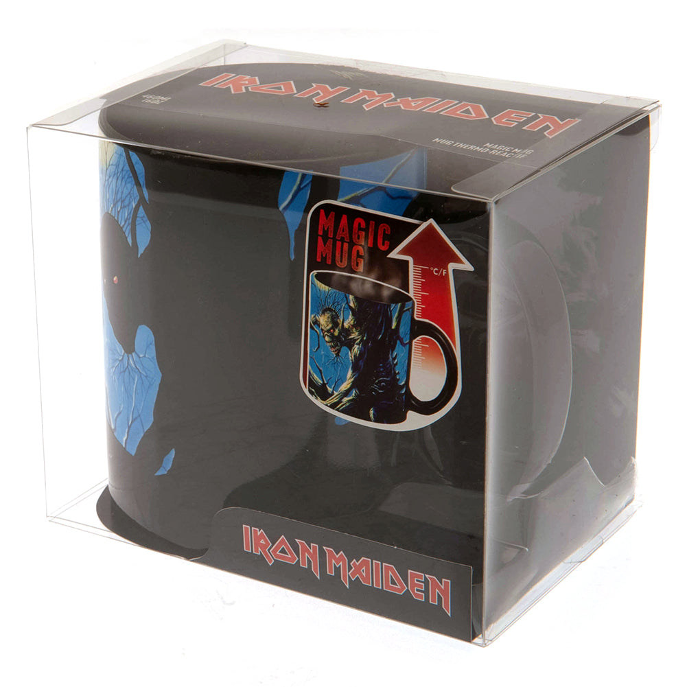 Extra - Large Heat - Sensitive Iron Maiden Mug with Fear of the Dark Album Images