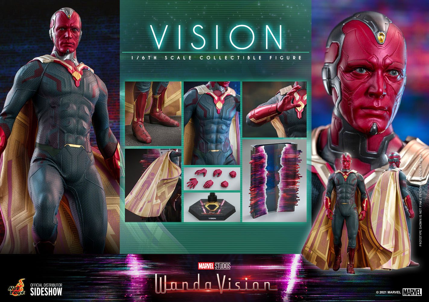 Hot Toys 1/6 Scale Marvel WandaVision Vision Collectible Figure