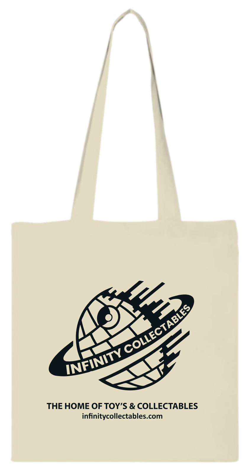Durable 100% Cotton Infinity Collectables Tote Bag for Pop - Culture Lovers