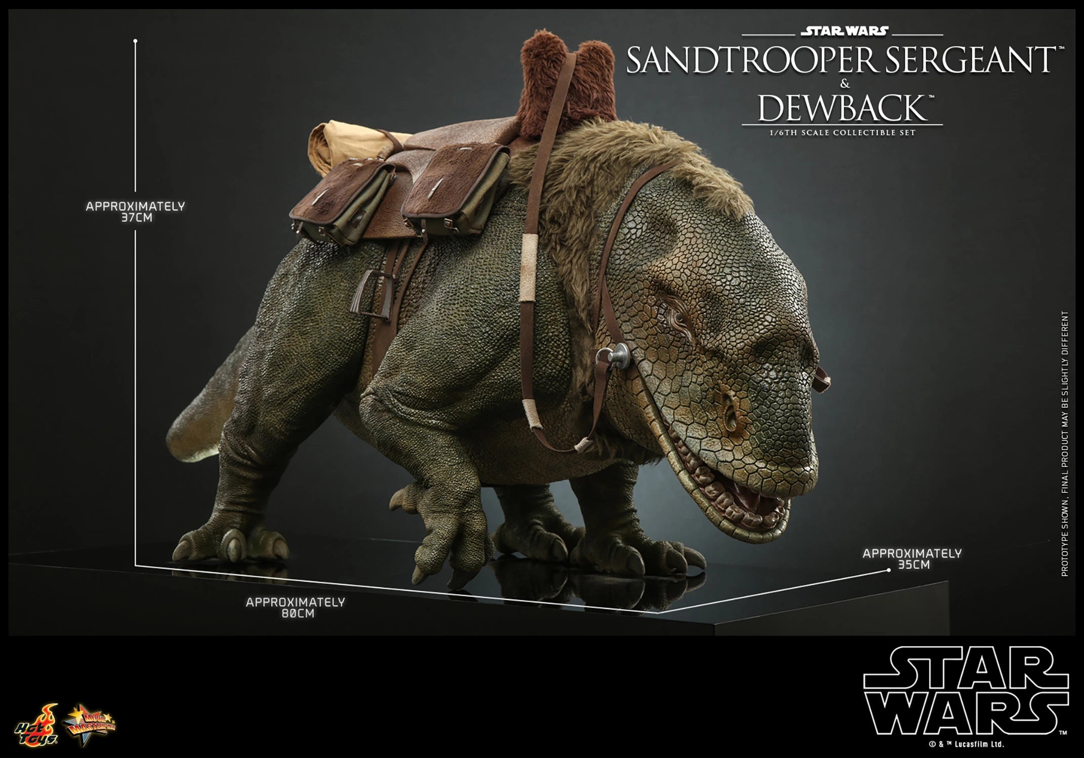 Hot Toys 1/6th Scale Star Wars A New Hope Sandtrooper Sergeant & Dewback Collectible Set