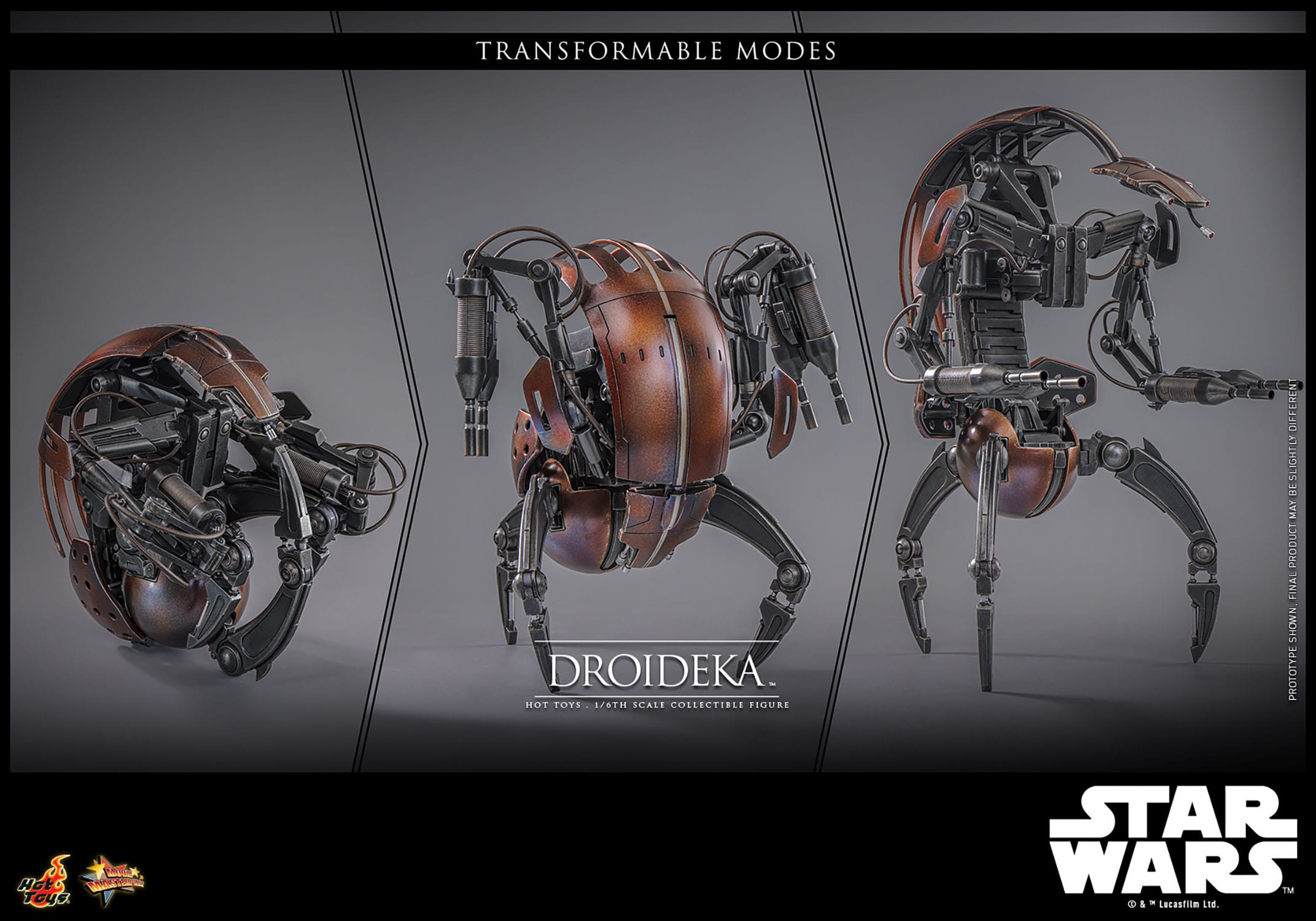 Hot Toys 1/6th Scale Star Wars The Phantom Menace Destructive Droideka Figure