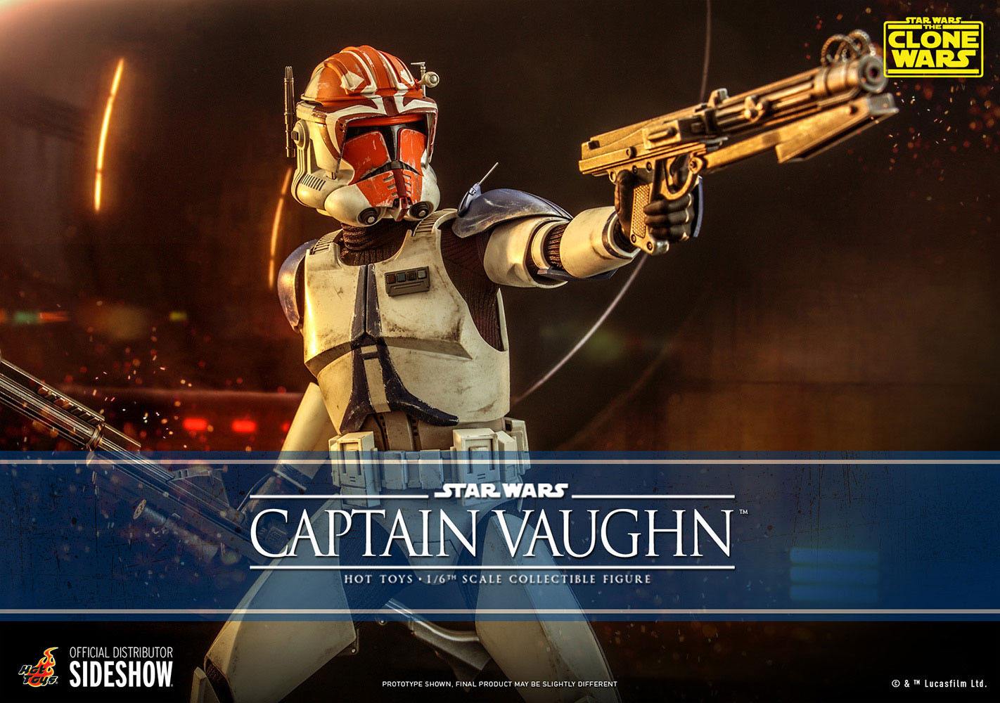 Hot Toys Highly Detailed 1/6th Scale Collectible Figure of Captain Vaughn from Star Wars The Clone Wars