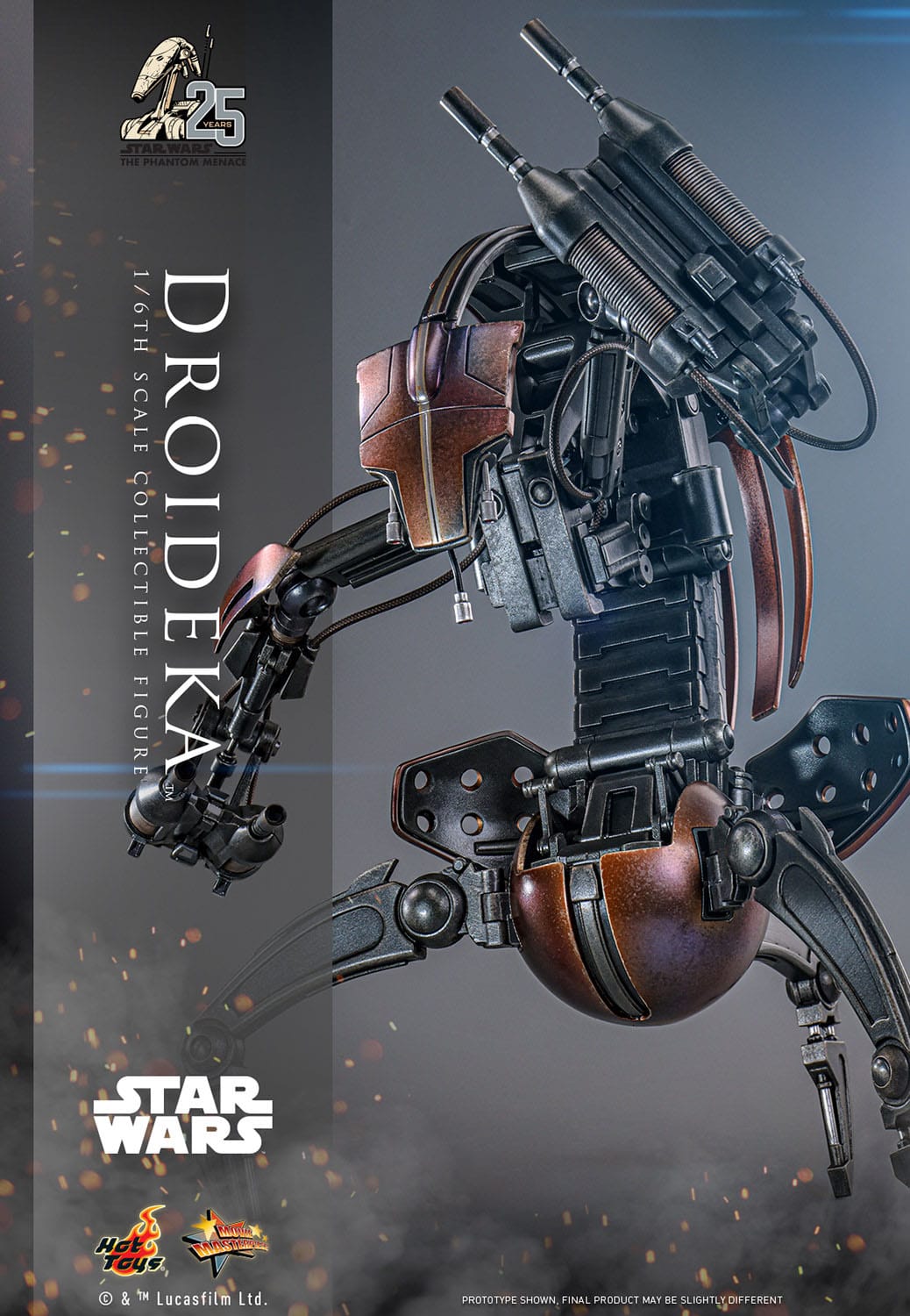 Hot Toys 1/6th Scale Star Wars The Phantom Menace Destructive Droideka Figure
