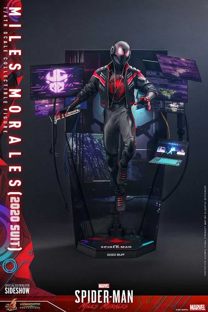 Hot Toys Collectible 1/6th Scale Action Figure of Miles Morales in 2020 Suit from Spider-Man Into the Spider-Verse