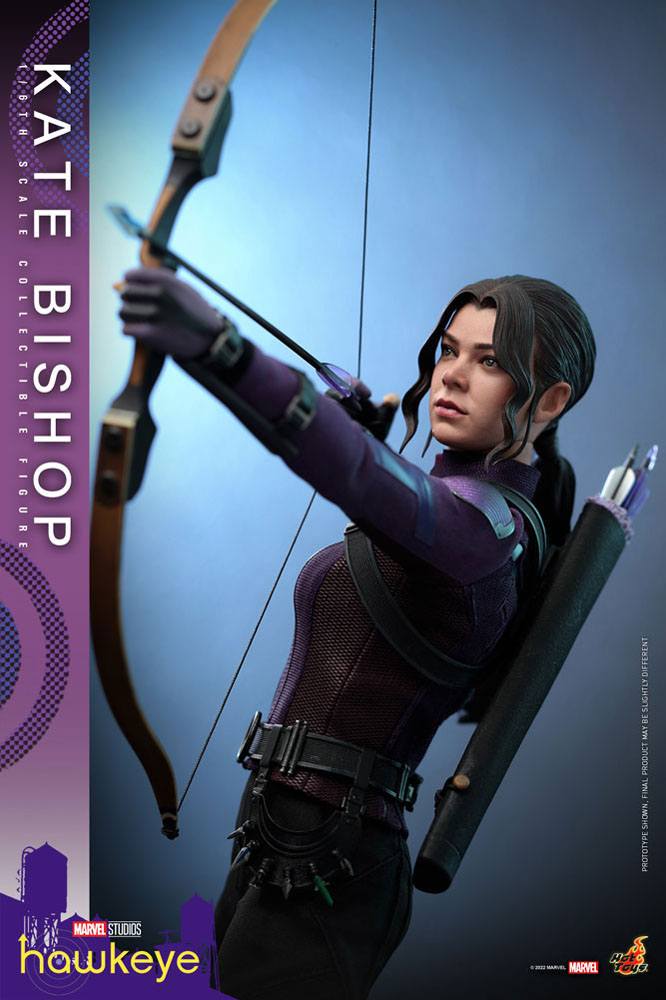 Hot Toys High - Quality 1:6 Scale Masterpiece Action Figure of Hawkeye's Kate Bishop, Measuring 28 cm