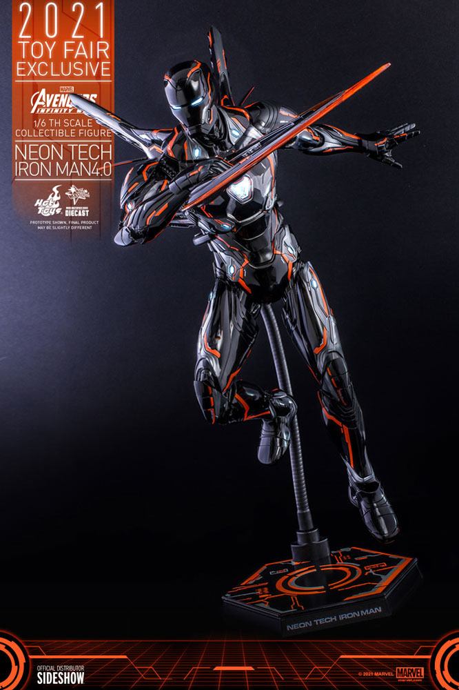 Hot Toys 1/6 Scale Marvel Iron Man Mark 50 Neon Tech Orange Edition