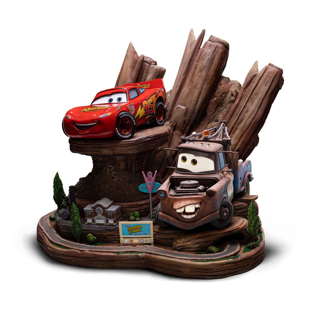 Iron Studios 1/10 Deluxe Art Scale Limited Edition Cars Statue of Lightning McQueen & Tow Mater