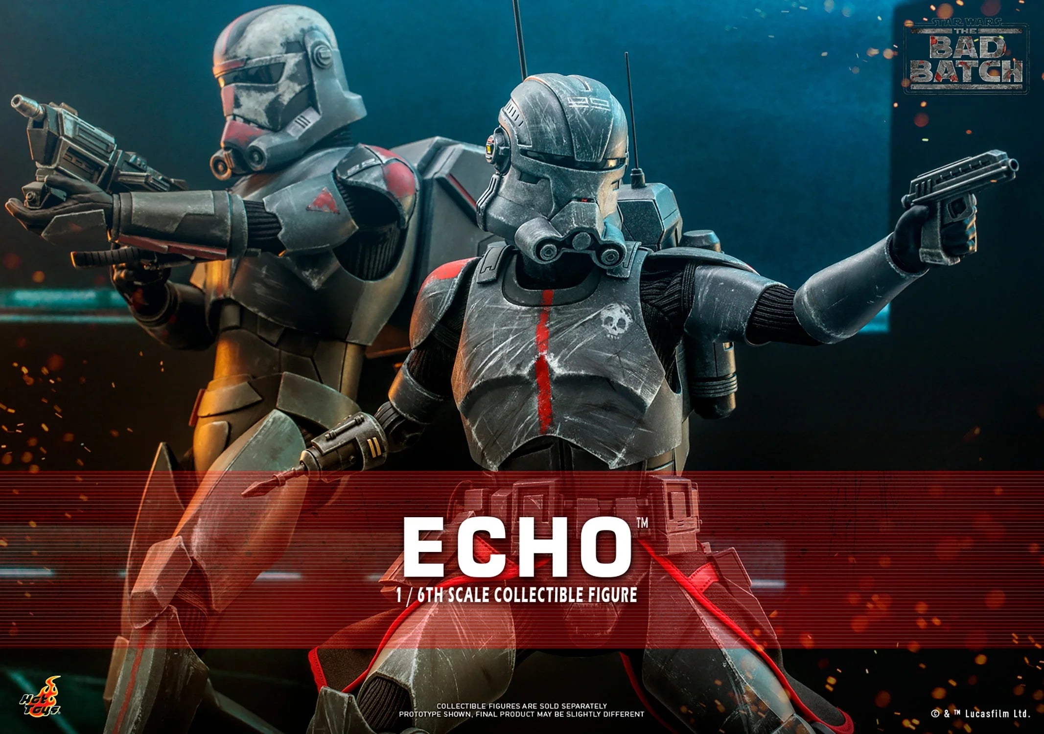 Hot Toys 1/6th Scale Collectible Star Wars The Bad Batch Echo Action Figure