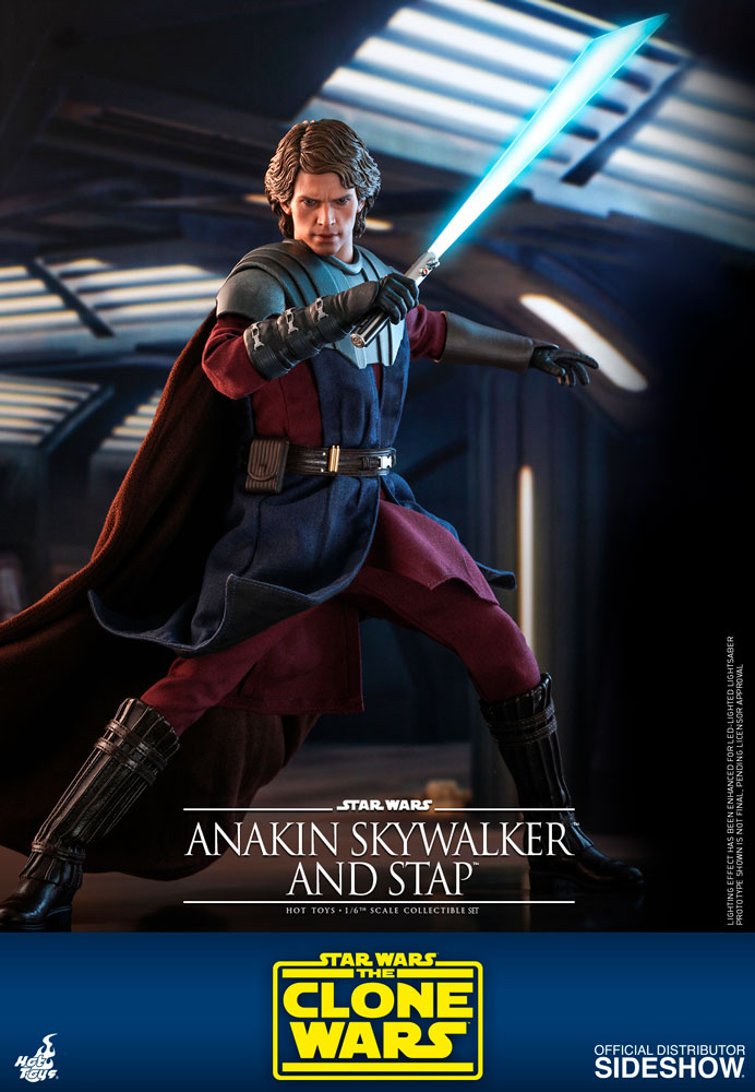 Hot Toys 1/6 Scale Star Wars The Clone Wars Anakin Skywalker & STAP Collectible Set