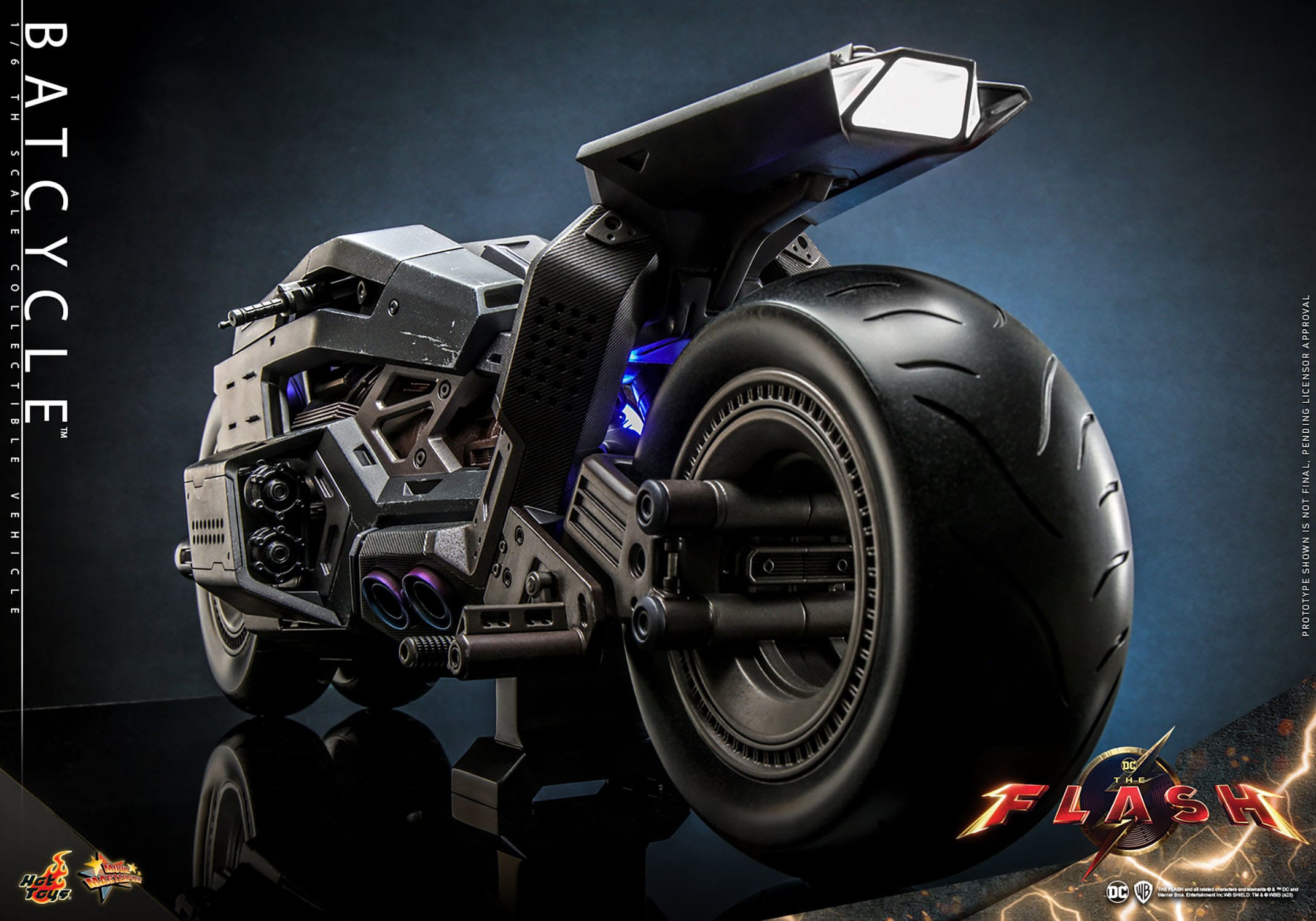 Hot Toys 1/6th Scale Collectible DC Comics The Flash Movie Batcycle Figure for Enthusiasts