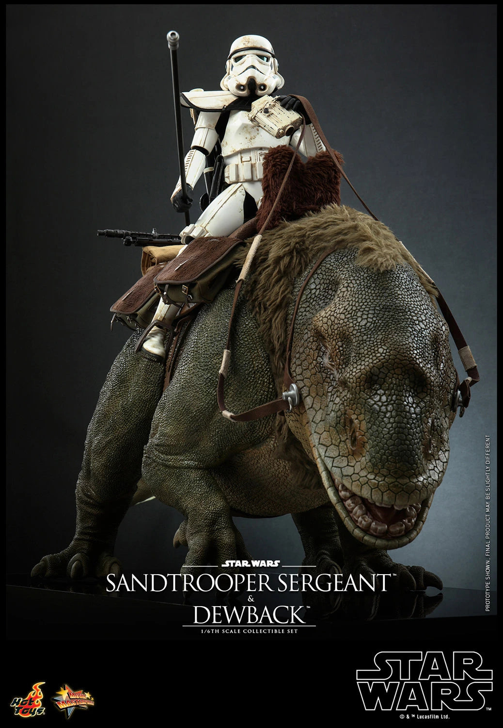 Hot Toys 1/6th Scale Star Wars A New Hope Sandtrooper Sergeant & Dewback Collectible Set