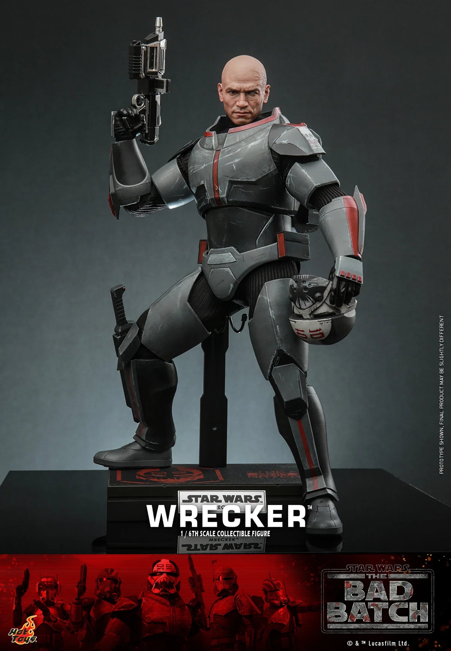 Hot Toys Highly Detailed 1/6th Scale Collectible Figure of Wrecker from Star Wars The Bad Batch