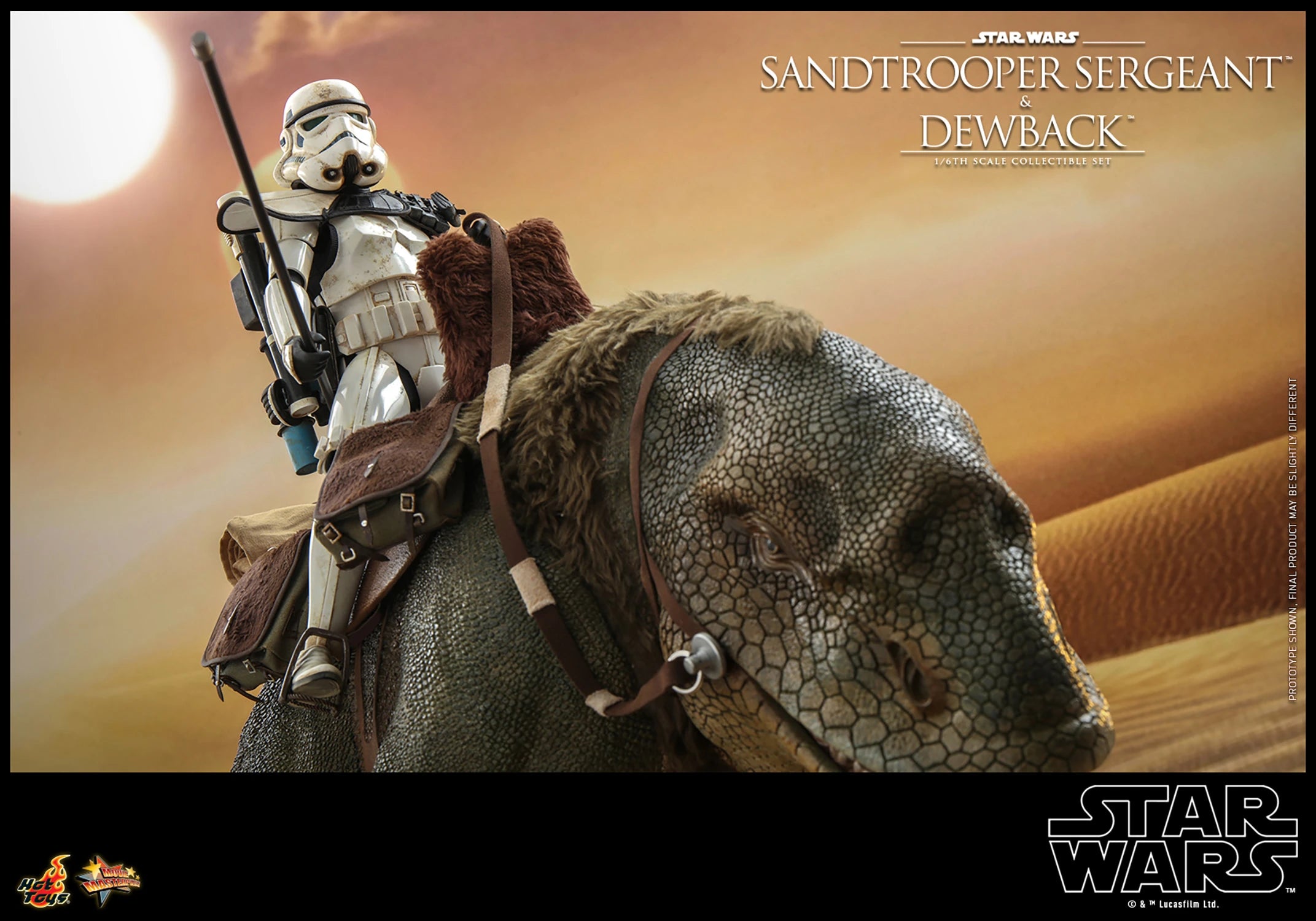 Hot Toys 1/6th Scale Star Wars A New Hope Sandtrooper Sergeant & Dewback Collectible Set