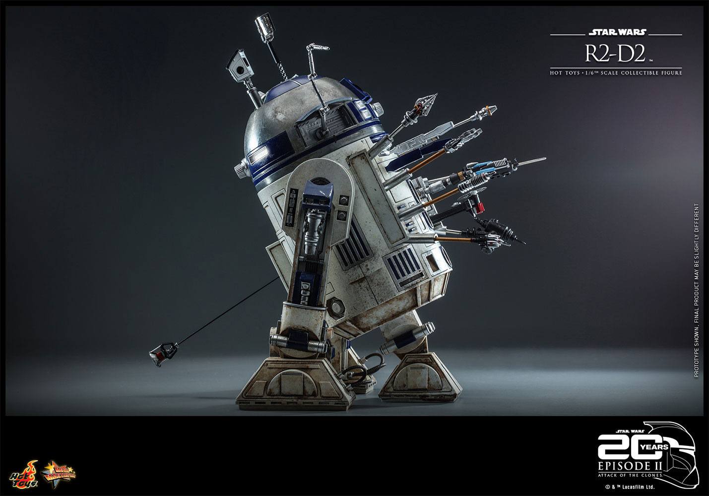Hot Toys 20th Anniversary Collectible 1/6 Scale R2-D2 Figure from Star Wars Attack Of The Clones