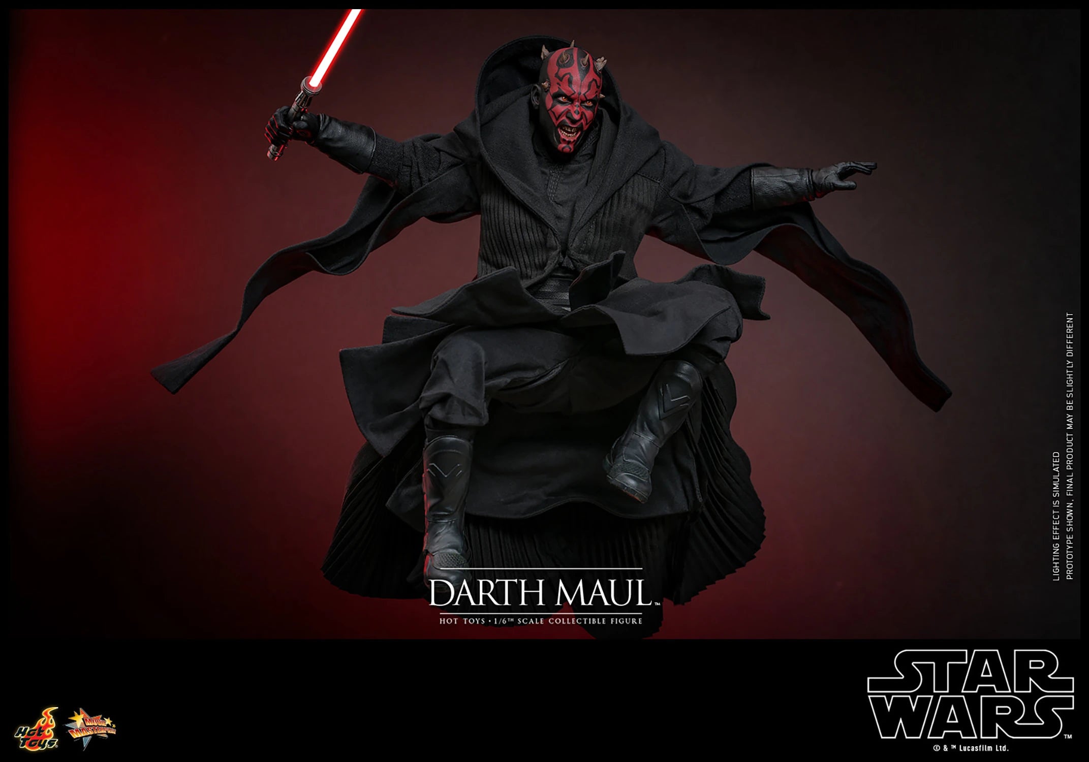 Hot Toys 1/6th Scale Collectible Action Figure of Darth Maul from Star Wars: The Phantom Menace