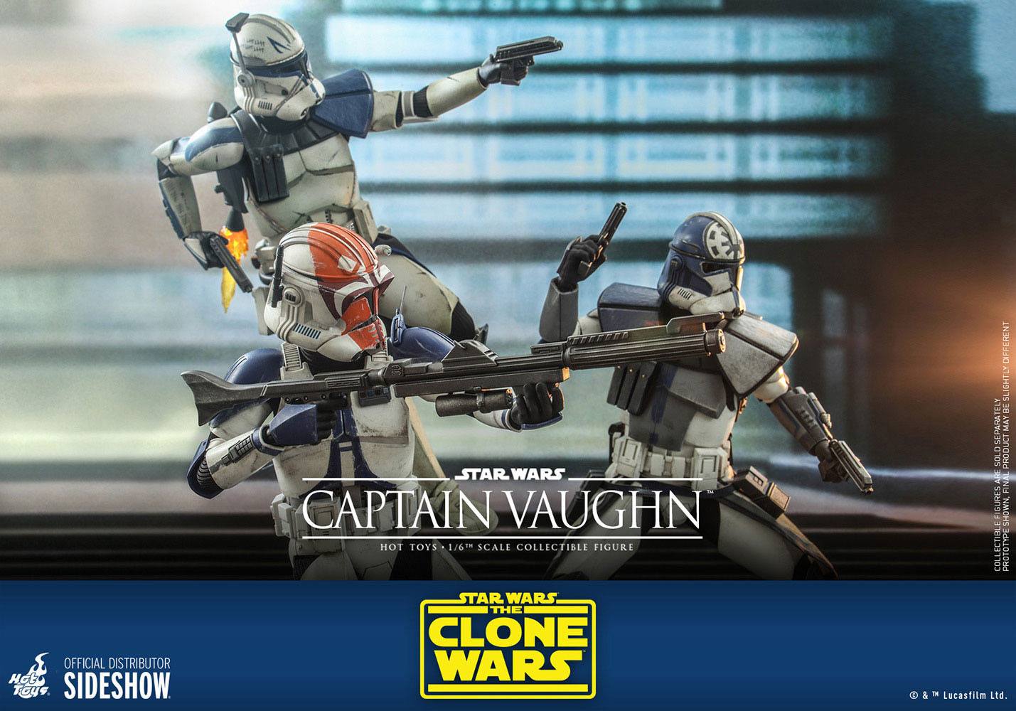 Hot Toys Highly Detailed 1/6th Scale Collectible Figure of Captain Vaughn from Star Wars The Clone Wars