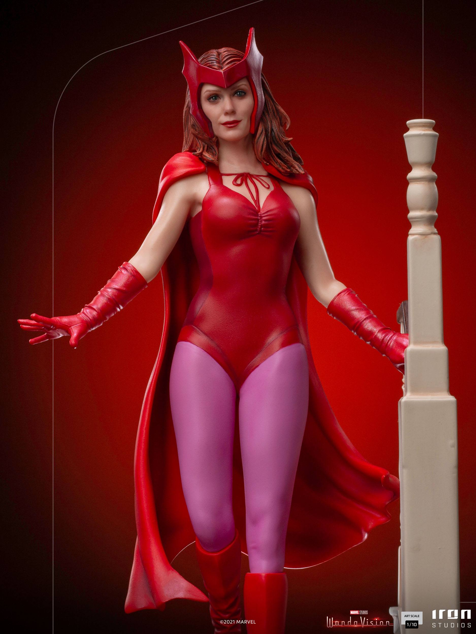 Iron Studios 1/10 Art Scale Collectible Statue of Wanda Maximoff in WandaVision - Halloween Version