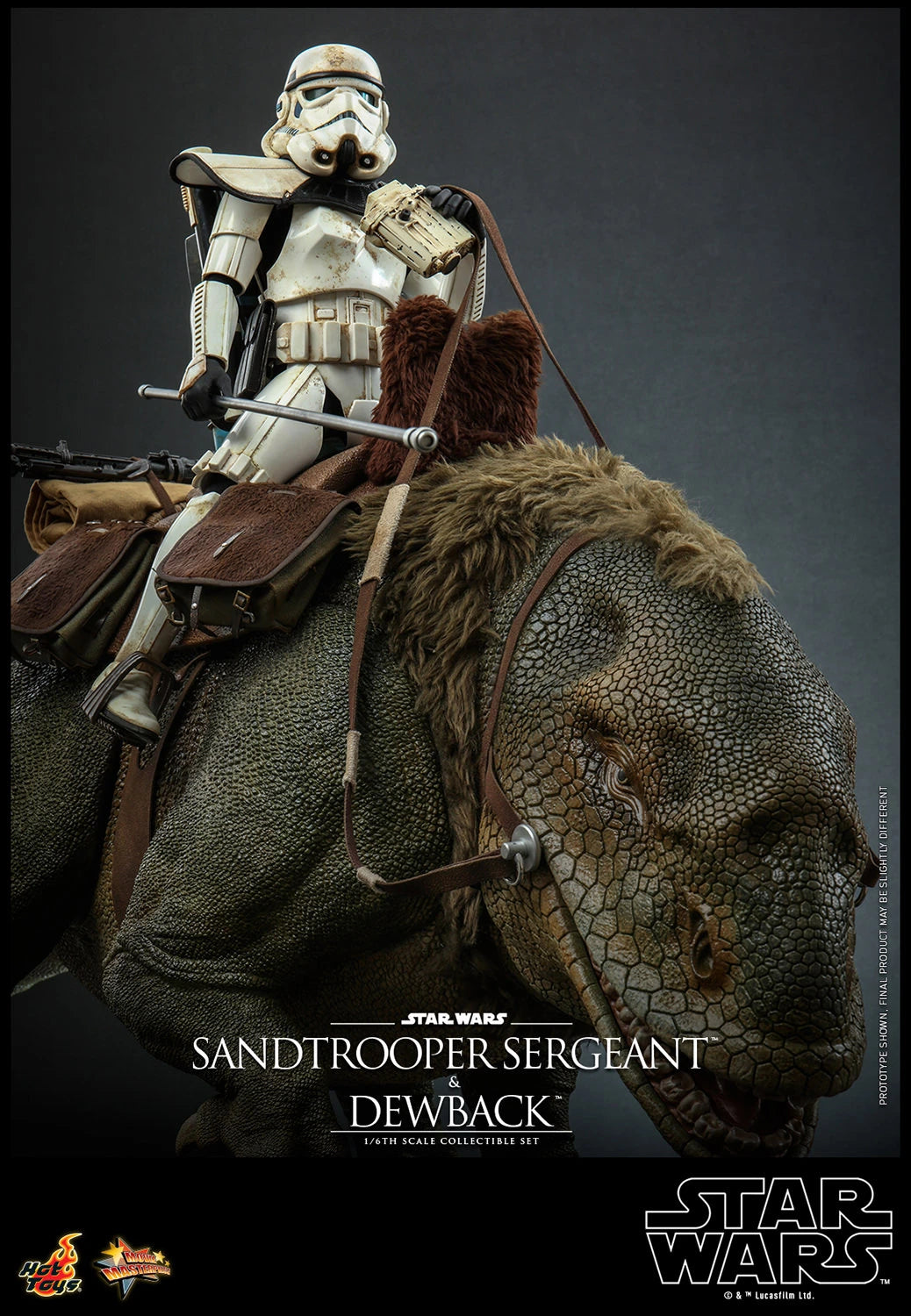 Hot Toys 1/6th Scale Star Wars A New Hope Sandtrooper Sergeant & Dewback Collectible Set