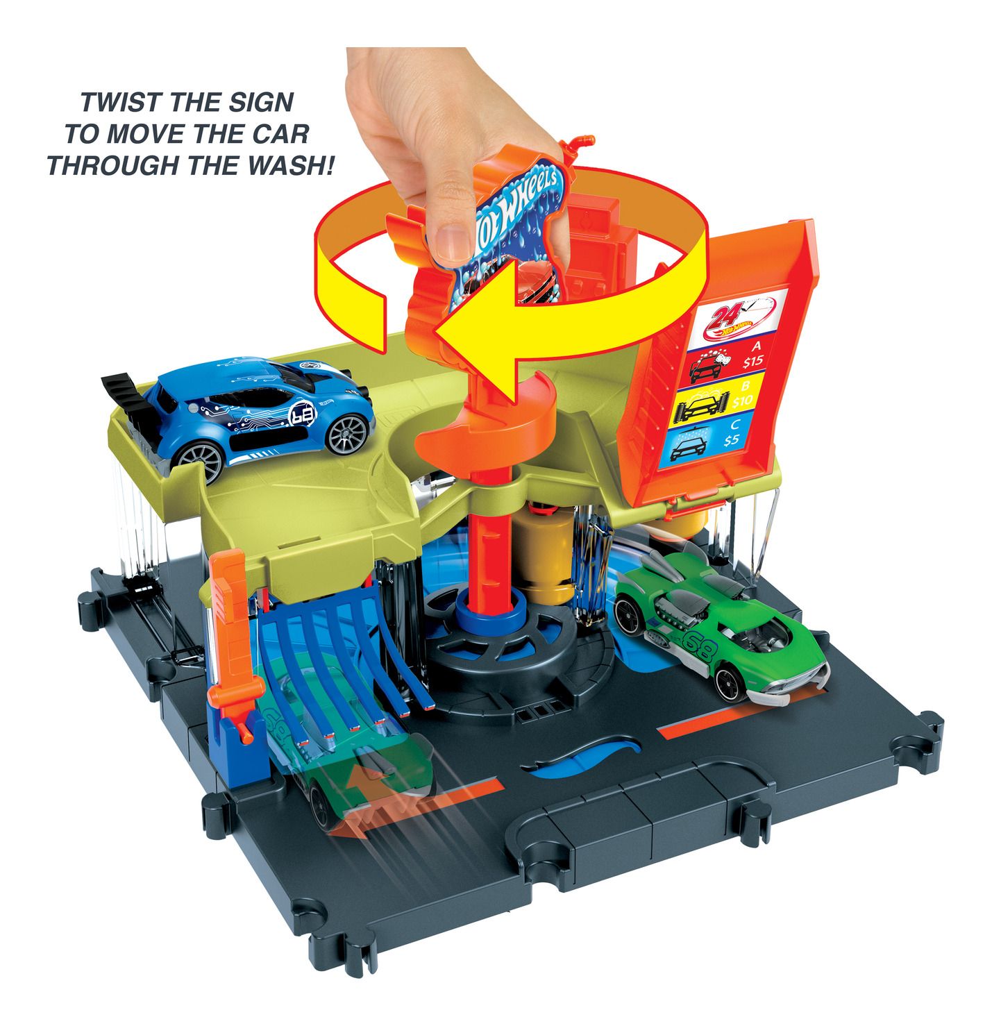 Hot Wheels City High - Speed Car Wash for Ultimate Clean