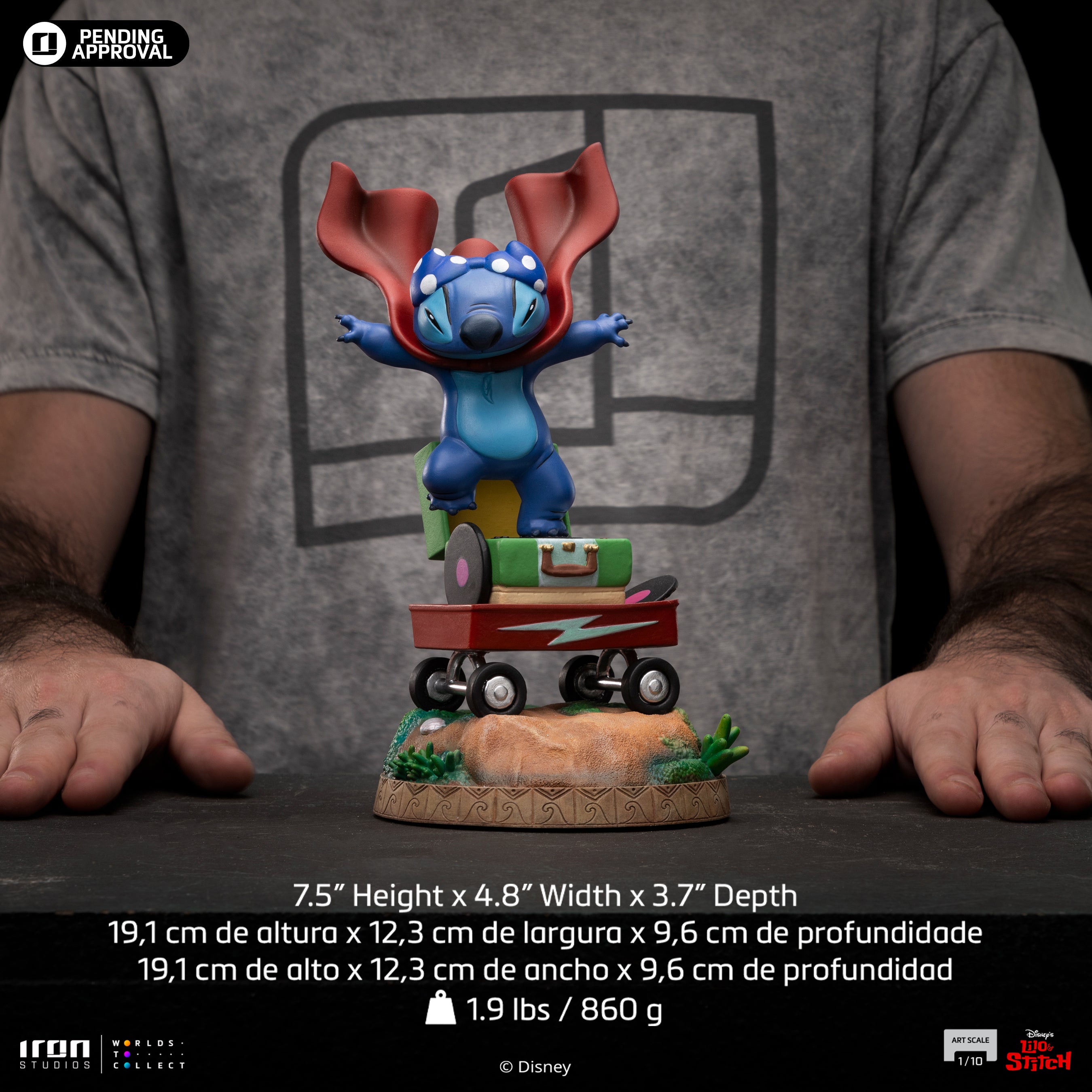 Iron Studios Limited Edition 1/10 Art Scale Lilo & Stitch Laundry Stitch Statue