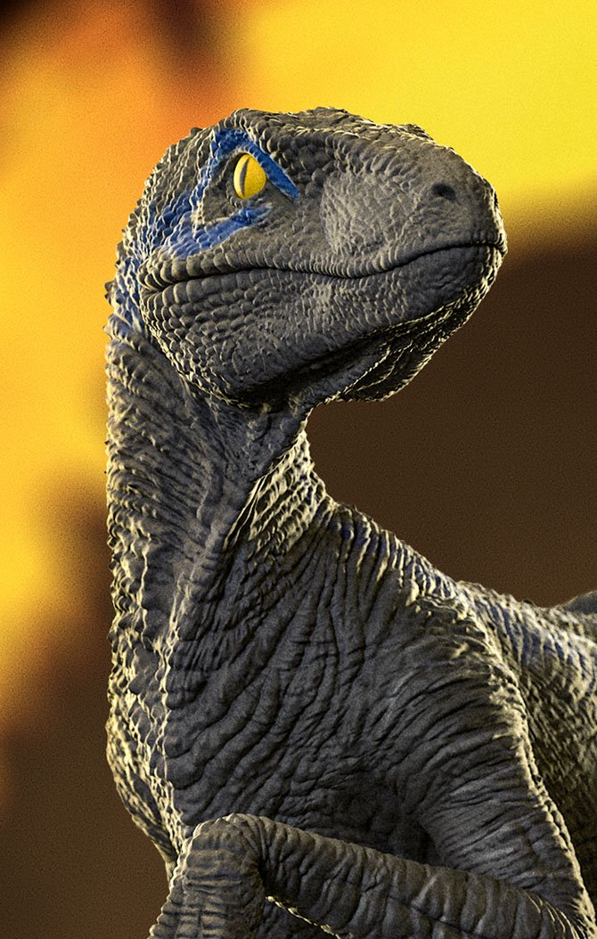 Iron Studios Jurassic World Velociraptor Blue (B) Collectible Statue